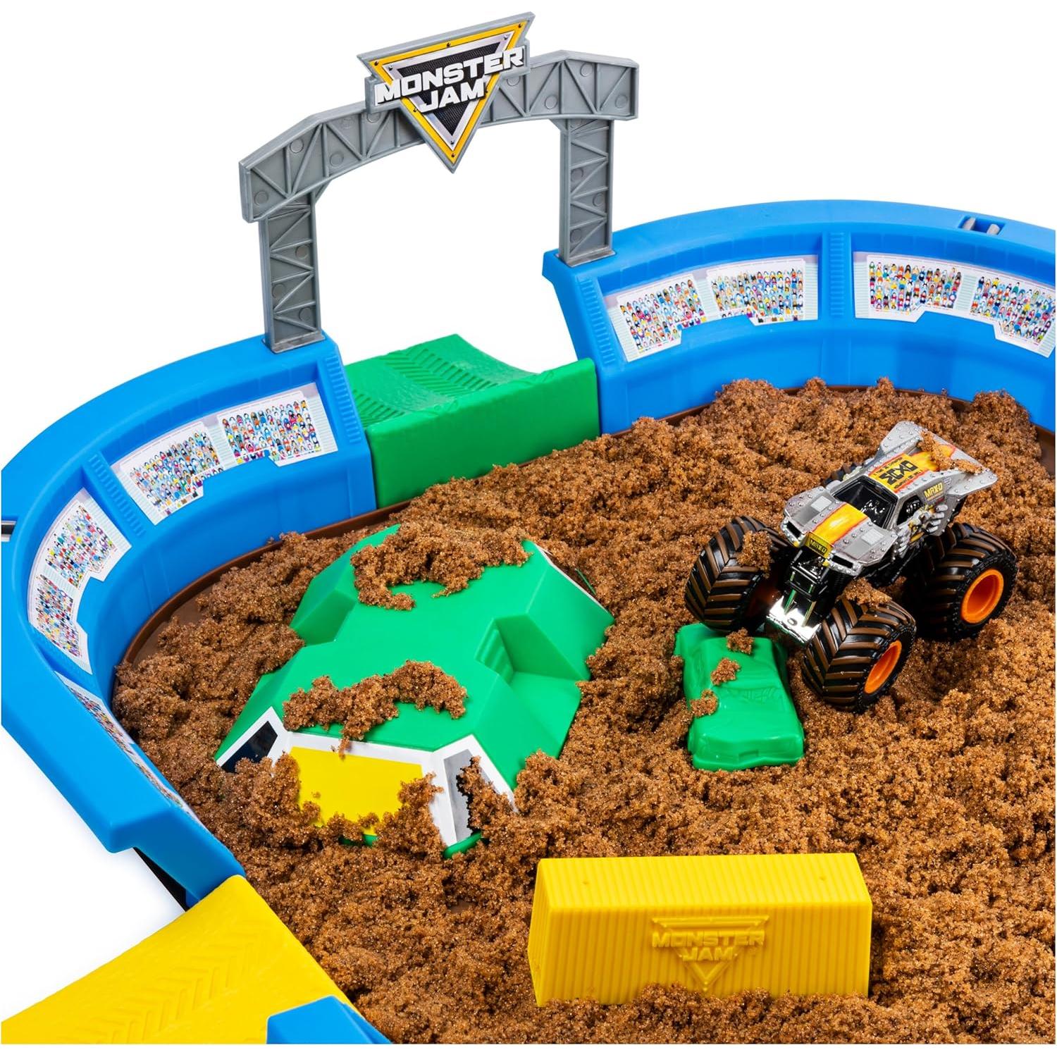Arena de Tierra Monster Jam + Camión Max-D 1:64