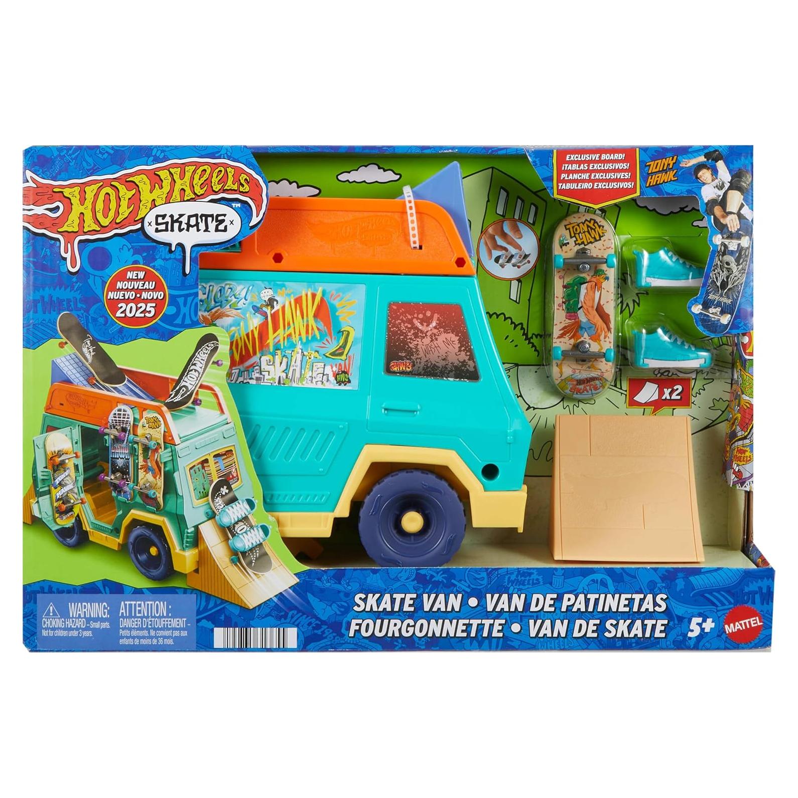 Juego de Patinaje Hot Wheels Skate con Fingerboard y Zapatillas
