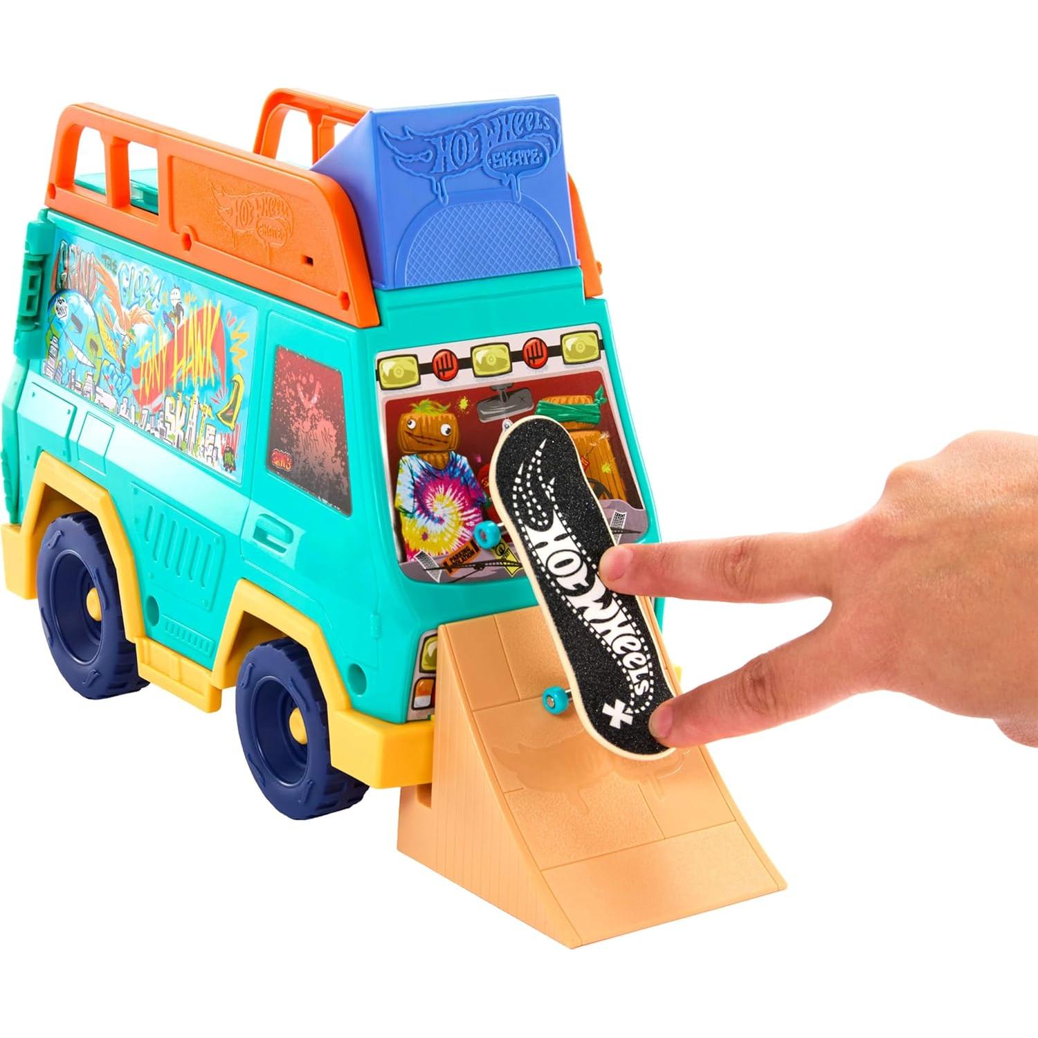 Juego de Patinaje Hot Wheels Skate con Fingerboard y Zapatillas