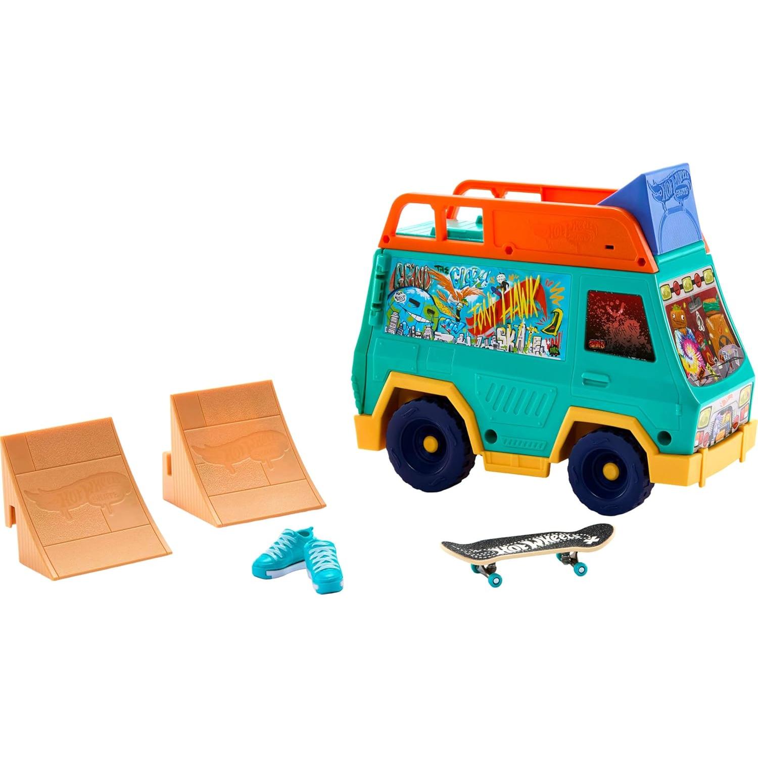 Juego de Patinaje Hot Wheels Skate con Fingerboard y Zapatillas