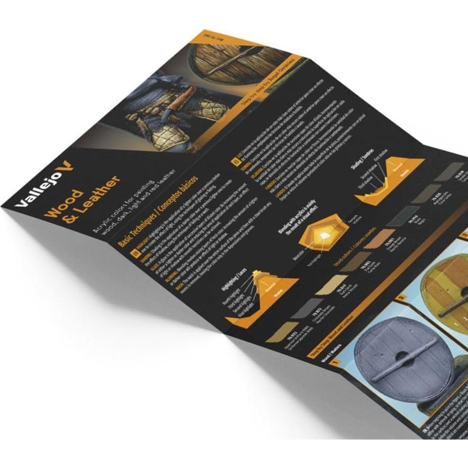 Set de Pinturas Acrílicas Vallejo Madera y Cuero 8 Colores