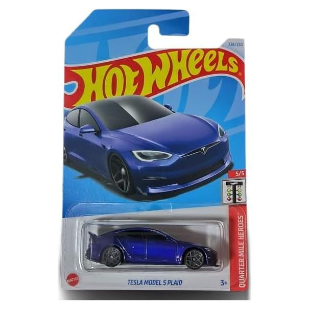 Hot Wheels Tesla Model S Plaid Azul 1:64 Coleccionable