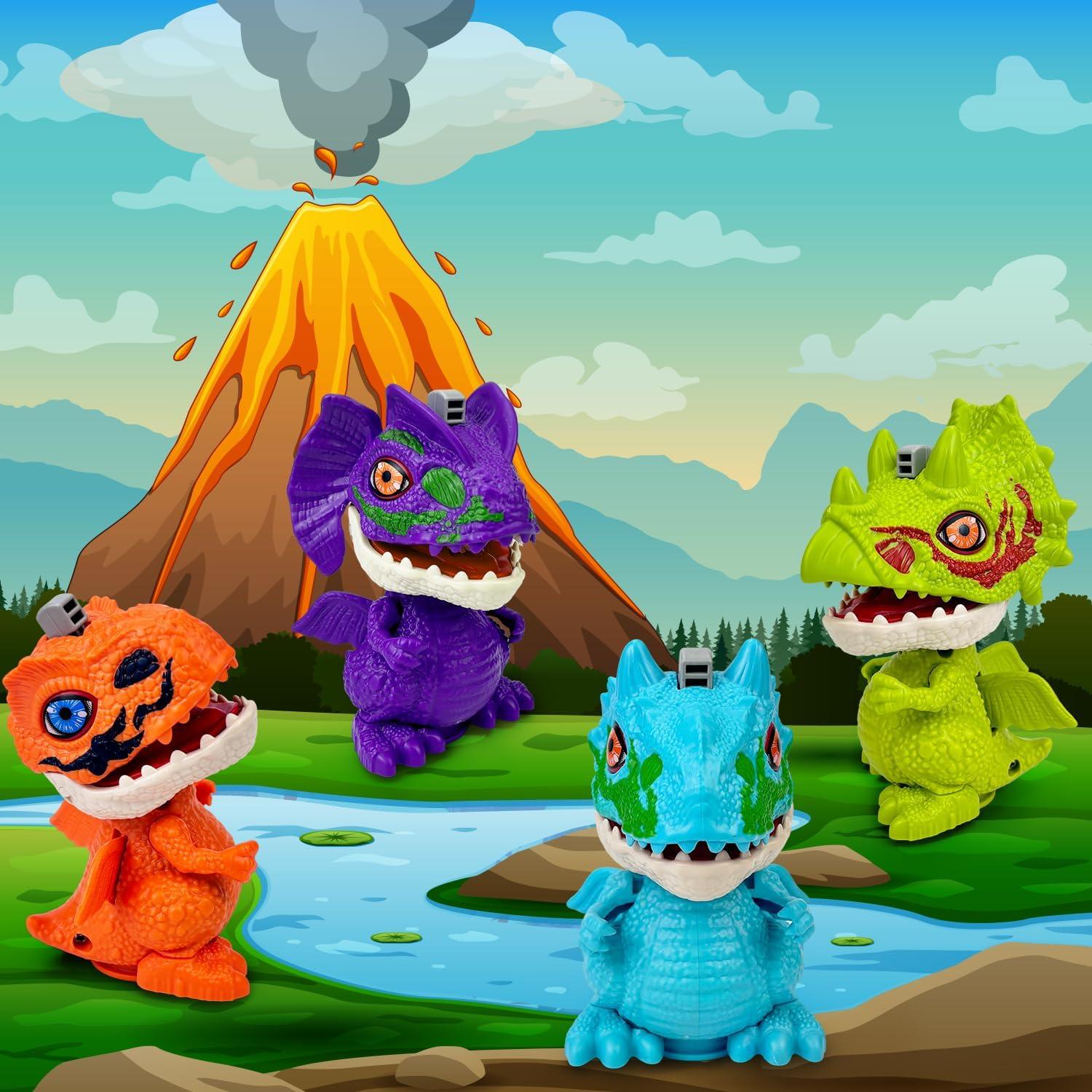 Juguetes Dinosaurios Leetous Paquete 4 Figuras Educativas