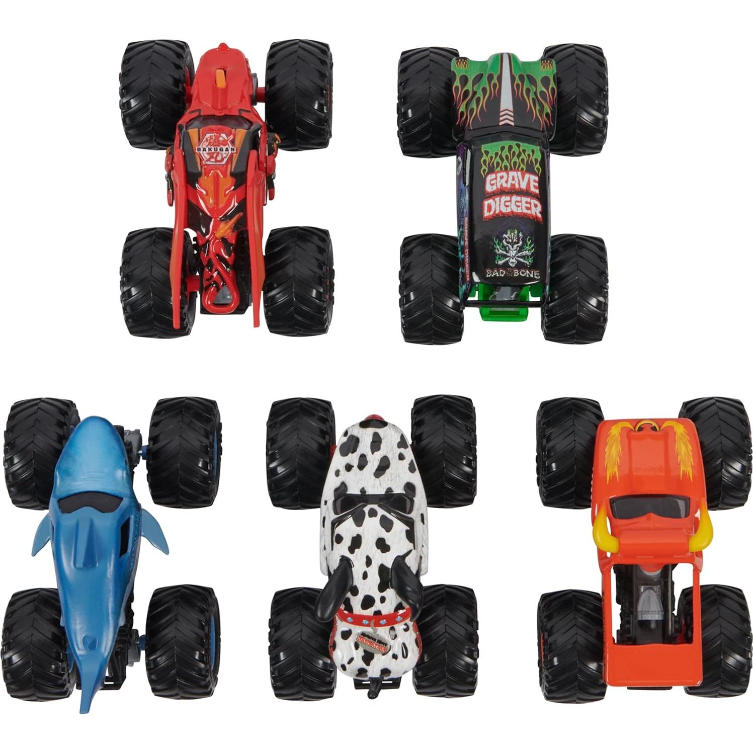 Paquete de 5 Camiones Monstruo Monster Jam Spin Master 1:64