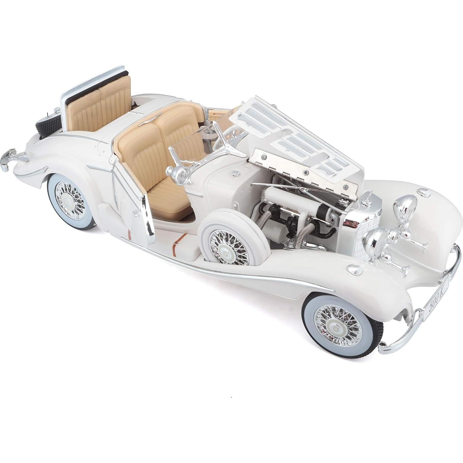 Maisto Vehículo Diecast 1:18 Mercedes-Benz 500 K Blanco