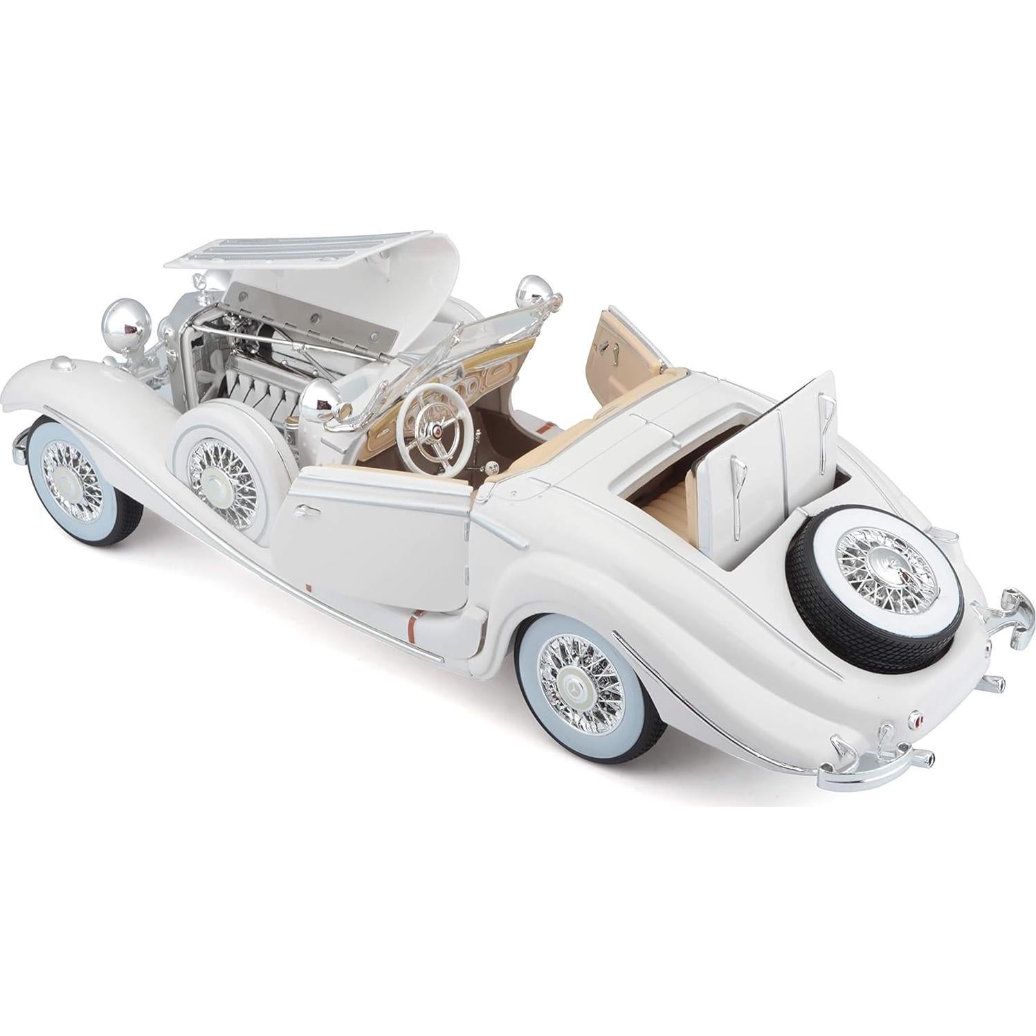 Maisto Vehículo Diecast 1:18 Mercedes-Benz 500 K Blanco