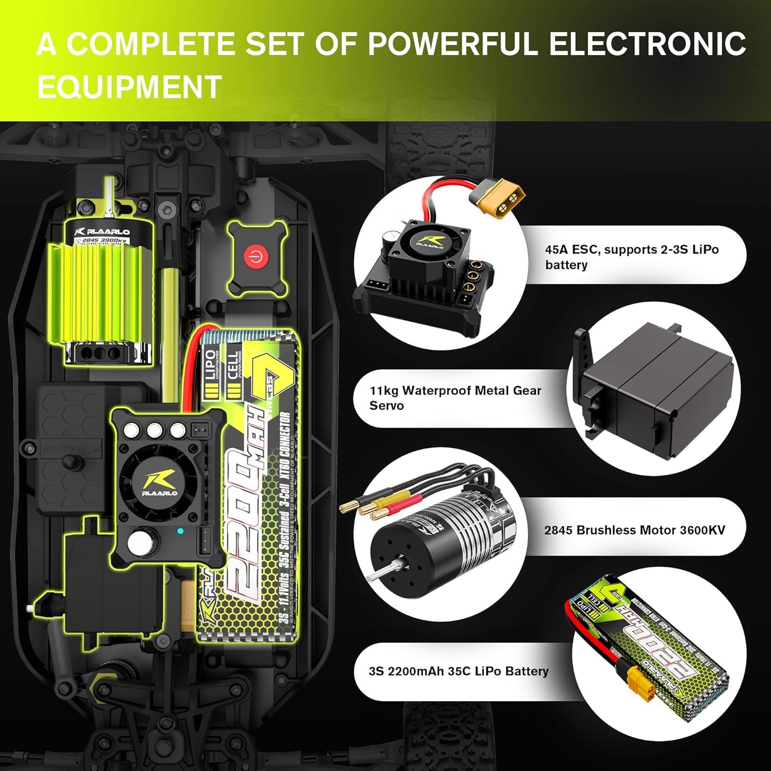 Coche RC Todo Terreno VIRCAS 1/12 Brushless 4x4 50+ km/h