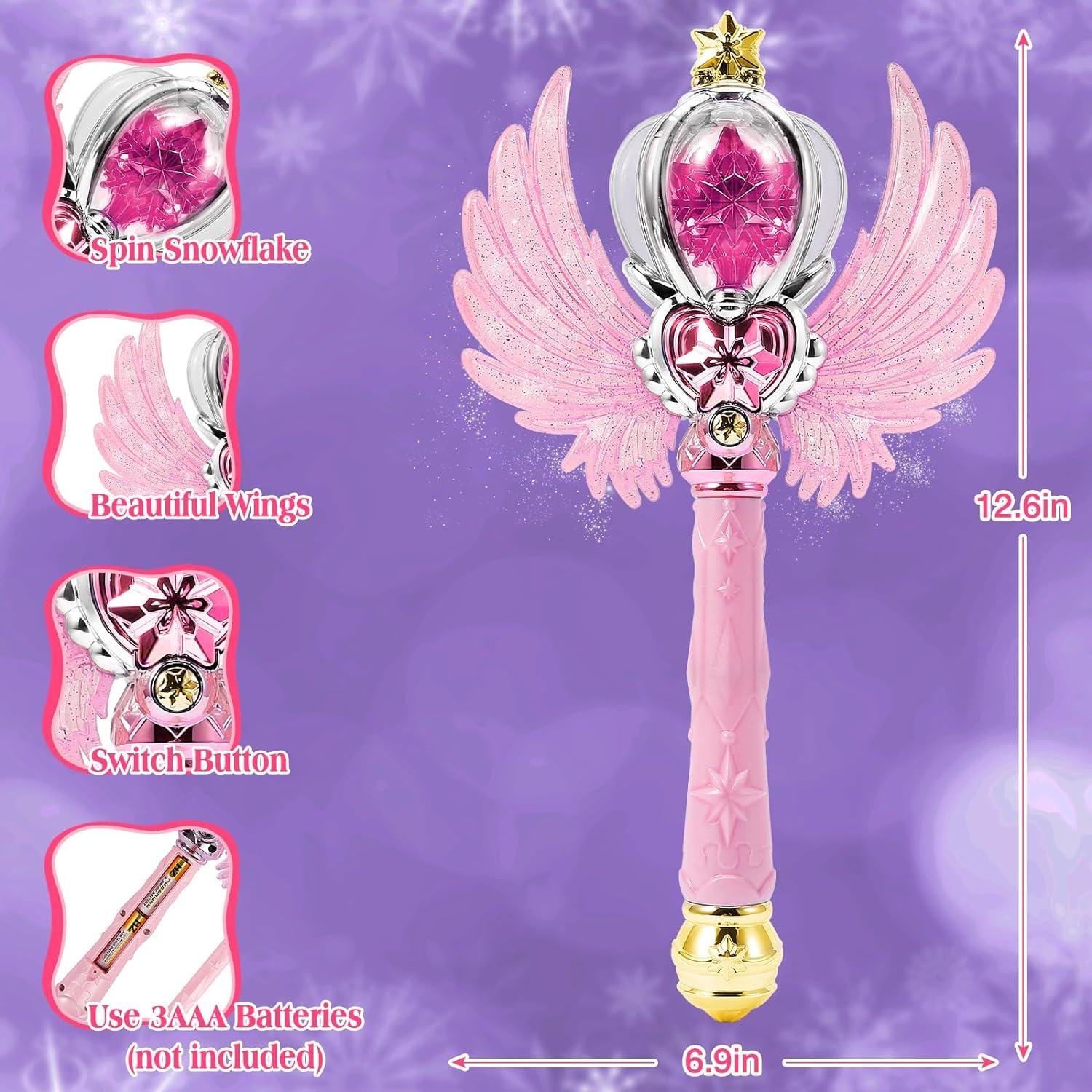 Varita Iluminada EnchantZone Rosa 32.26 cm LED y Sonido