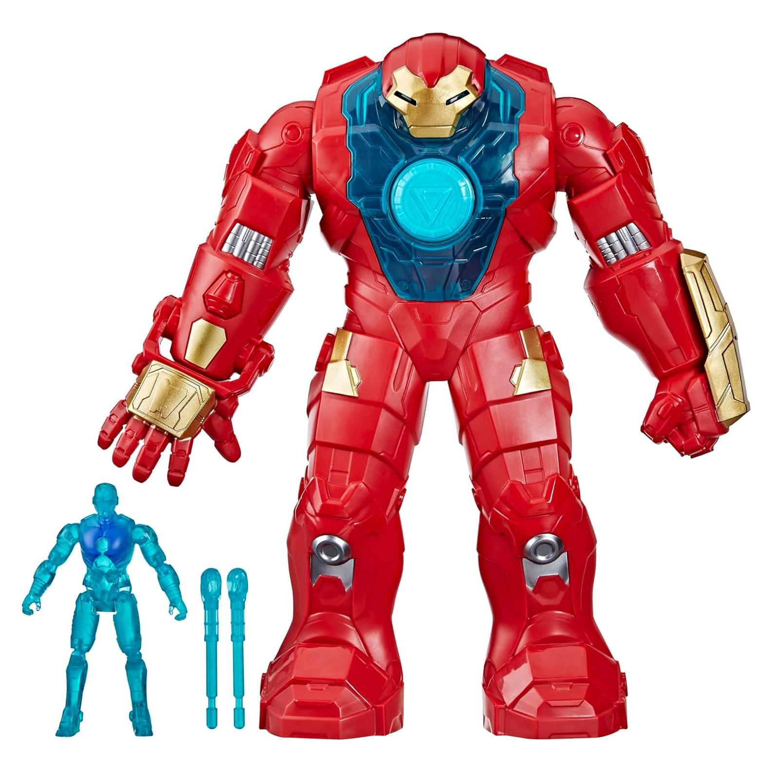 Set de Figuras Marvel Iron Man y Hulkbuster 10 cm