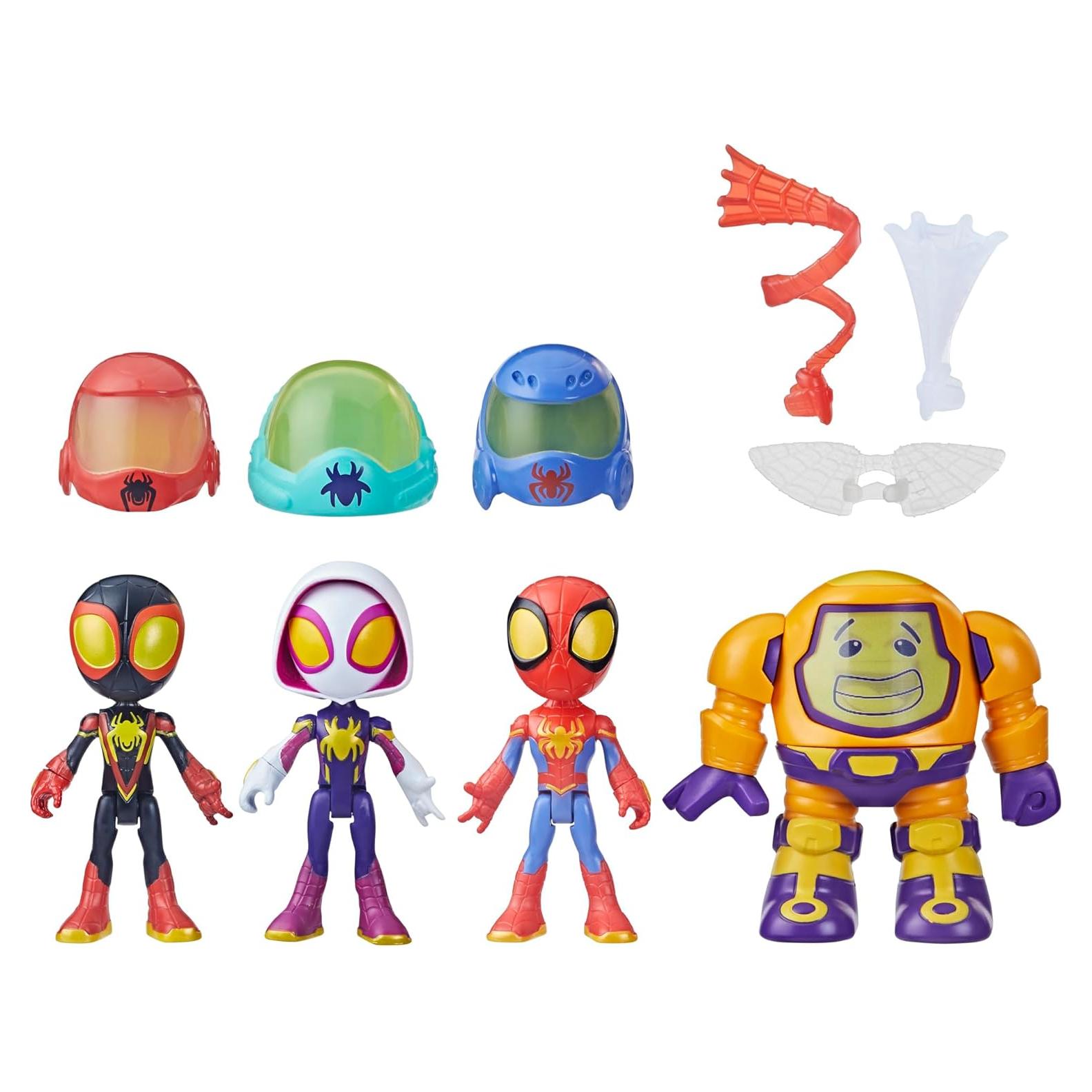 Figuras de Acción Spidey y Amigos 4 Piezas 6 Accesorios