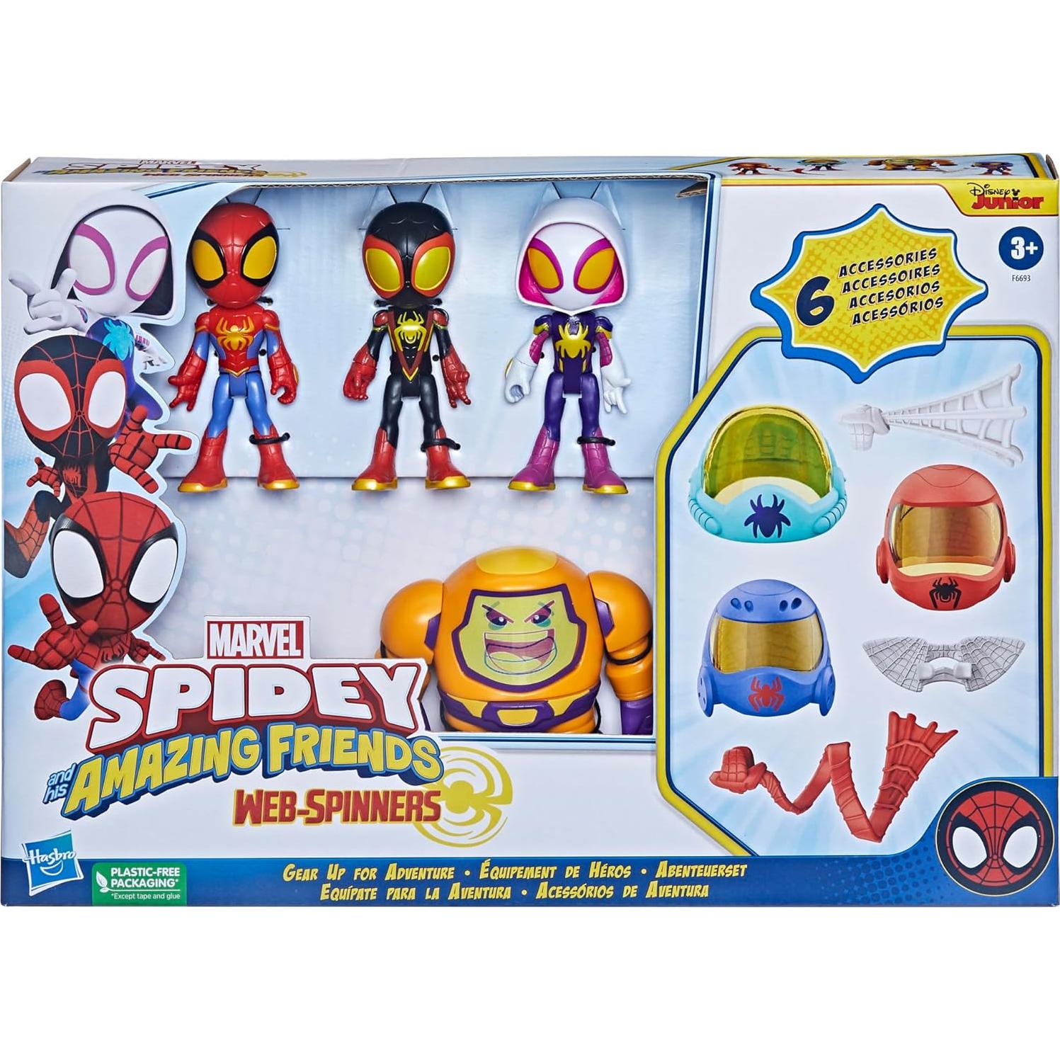 Figuras de Acción Spidey y Amigos 4 Piezas 6 Accesorios