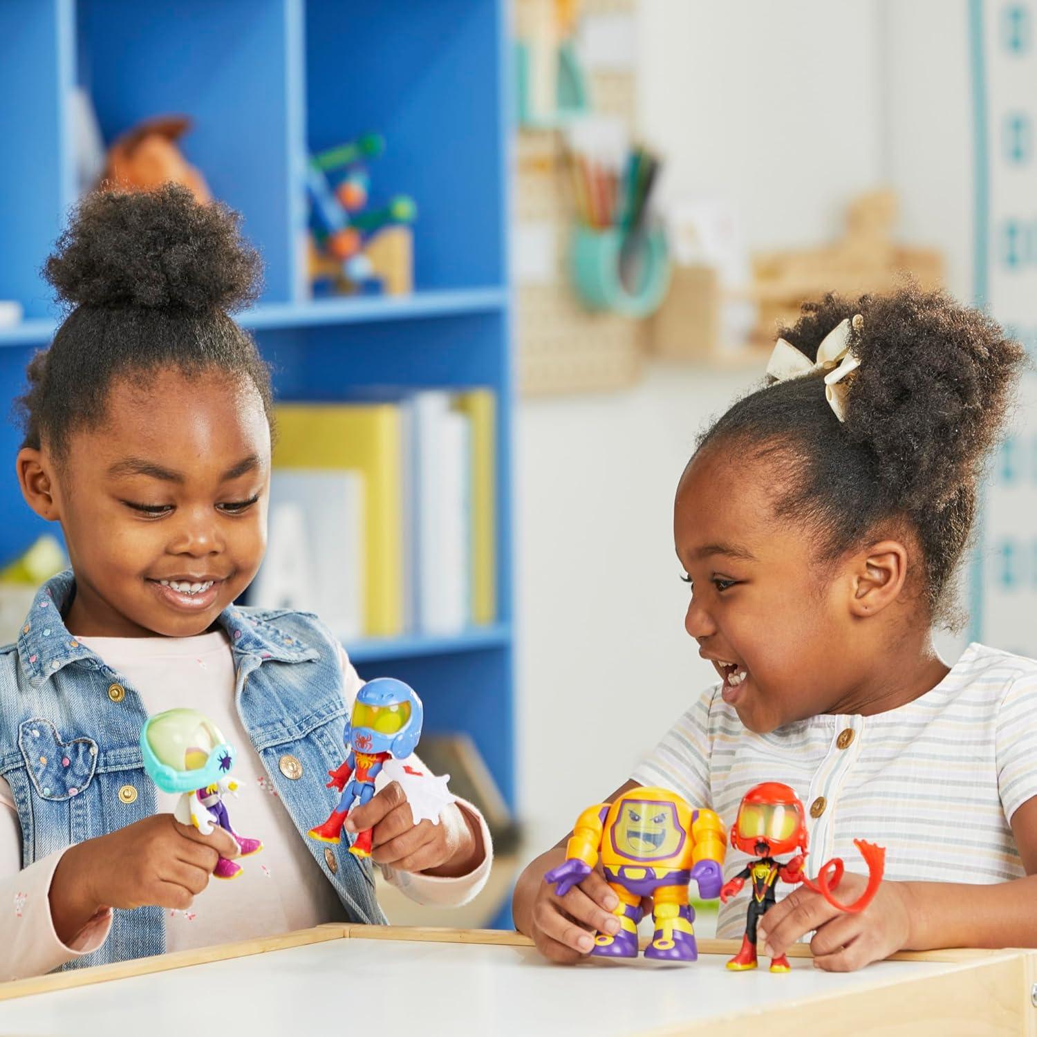 Figuras de Acción Spidey y Amigos 4 Piezas 6 Accesorios