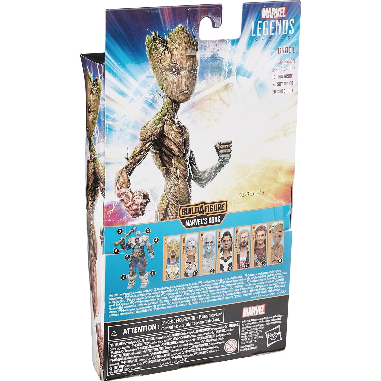 Figura de acción Groot Marvel Legends 6" Thor: Amor y Trueno