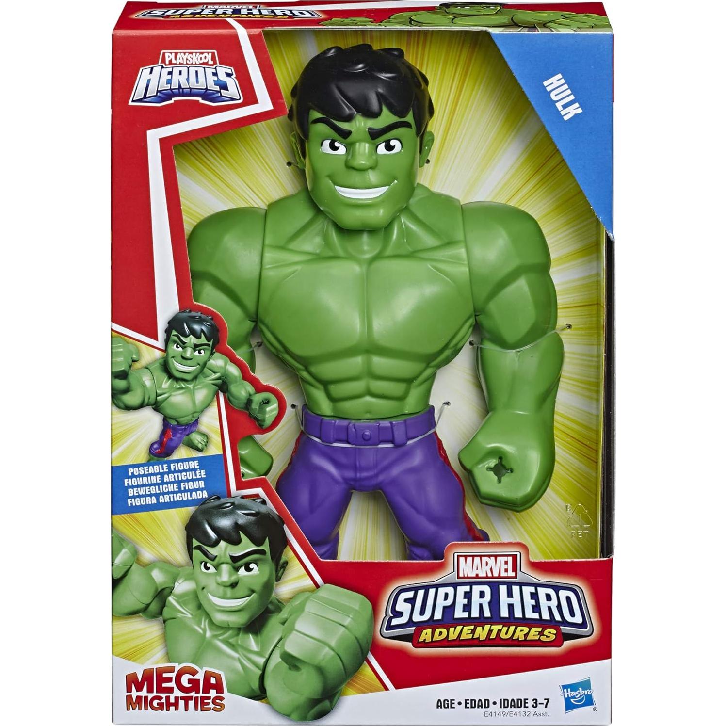 Figura de acción Hulk Mega Mighties Hasbro 25.4 cm para niños