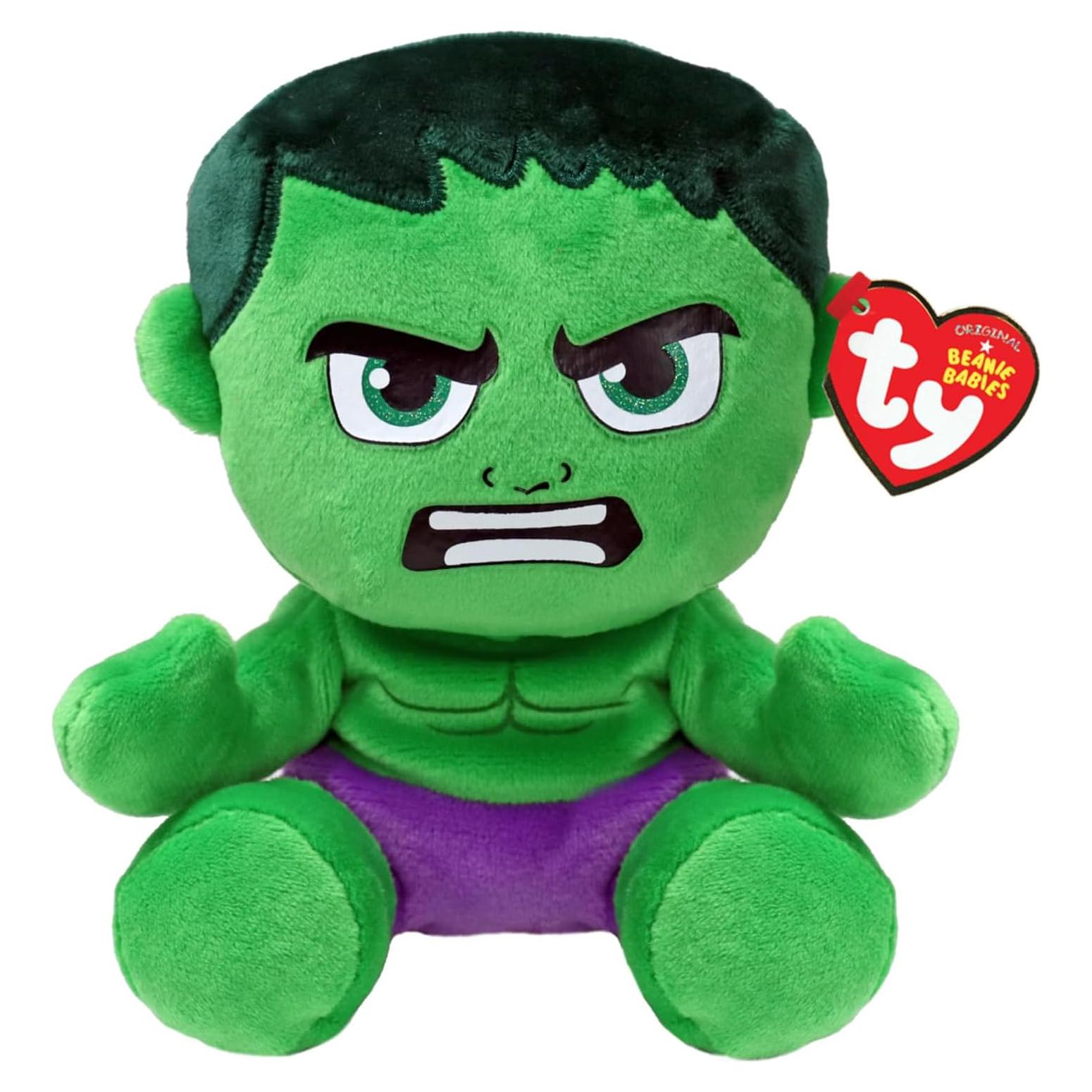 Peluches TY Beanie Babies Hulk Verde 15 cm Suave
