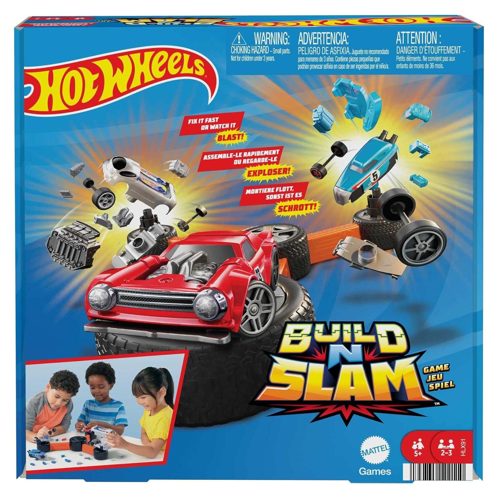 Juego de Niños Mattel Hot Wheels Build 'N Slam - Coches Clásicos