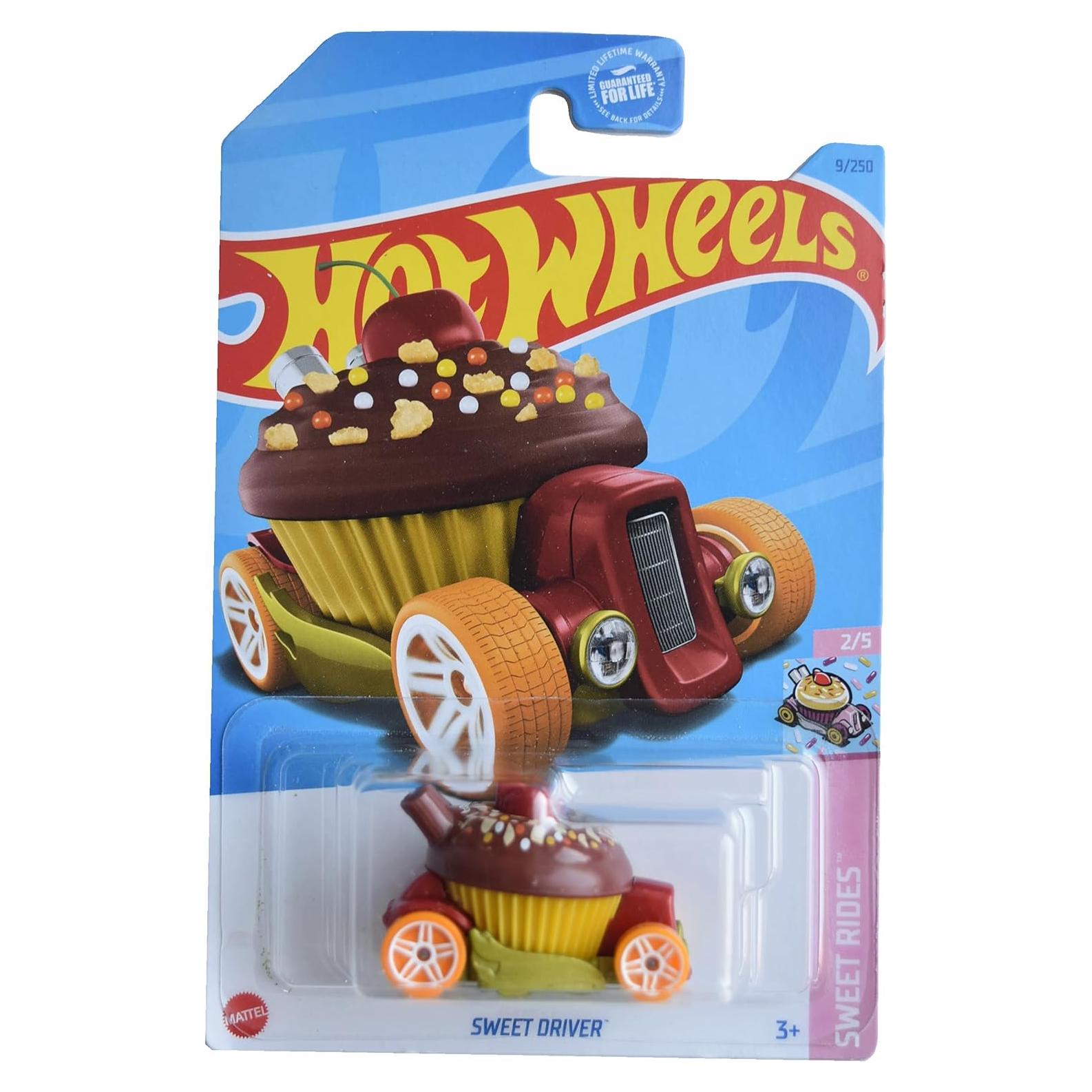 Coche Hot Wheels Dulces Paseos 1:64 Azul Retroceso