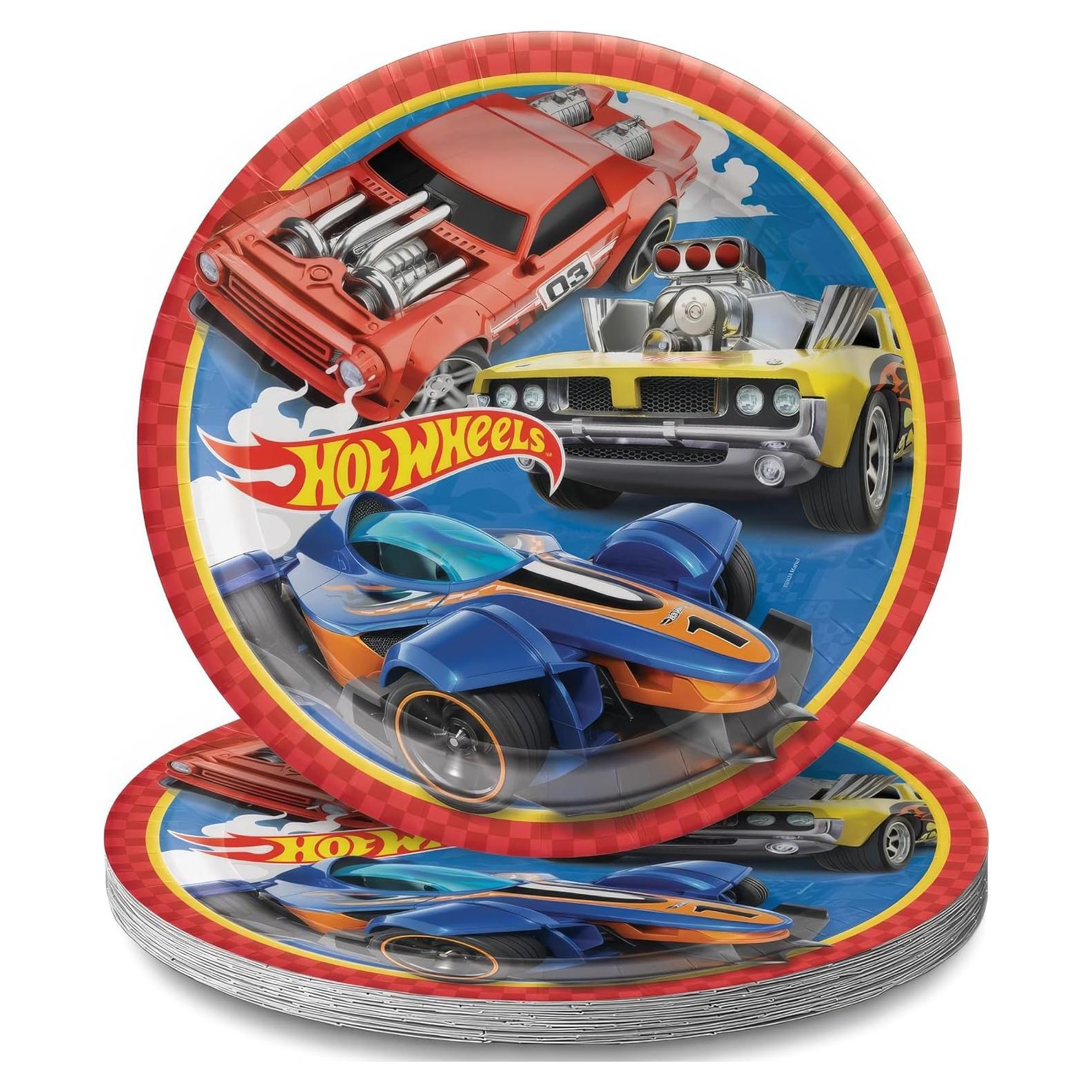 Platos de Papel Redondos Amscan Hot Wheels Multicolor 8 Pzas