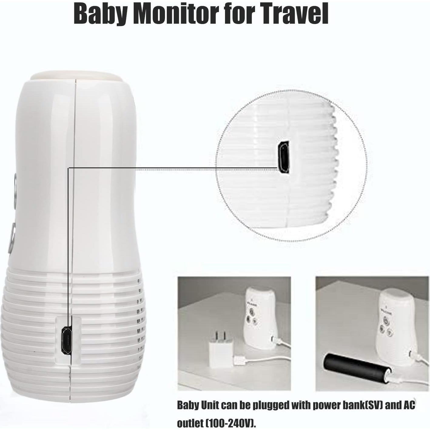 Monitor de Bebé de Audio ASHATA DBM 8 con Intercomunicador