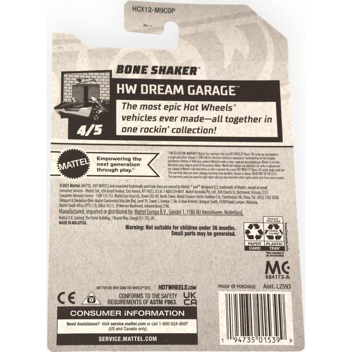 Hot Wheels 2022 Bone Shaker Oro 1:64 Mattel Nuevo Sellado