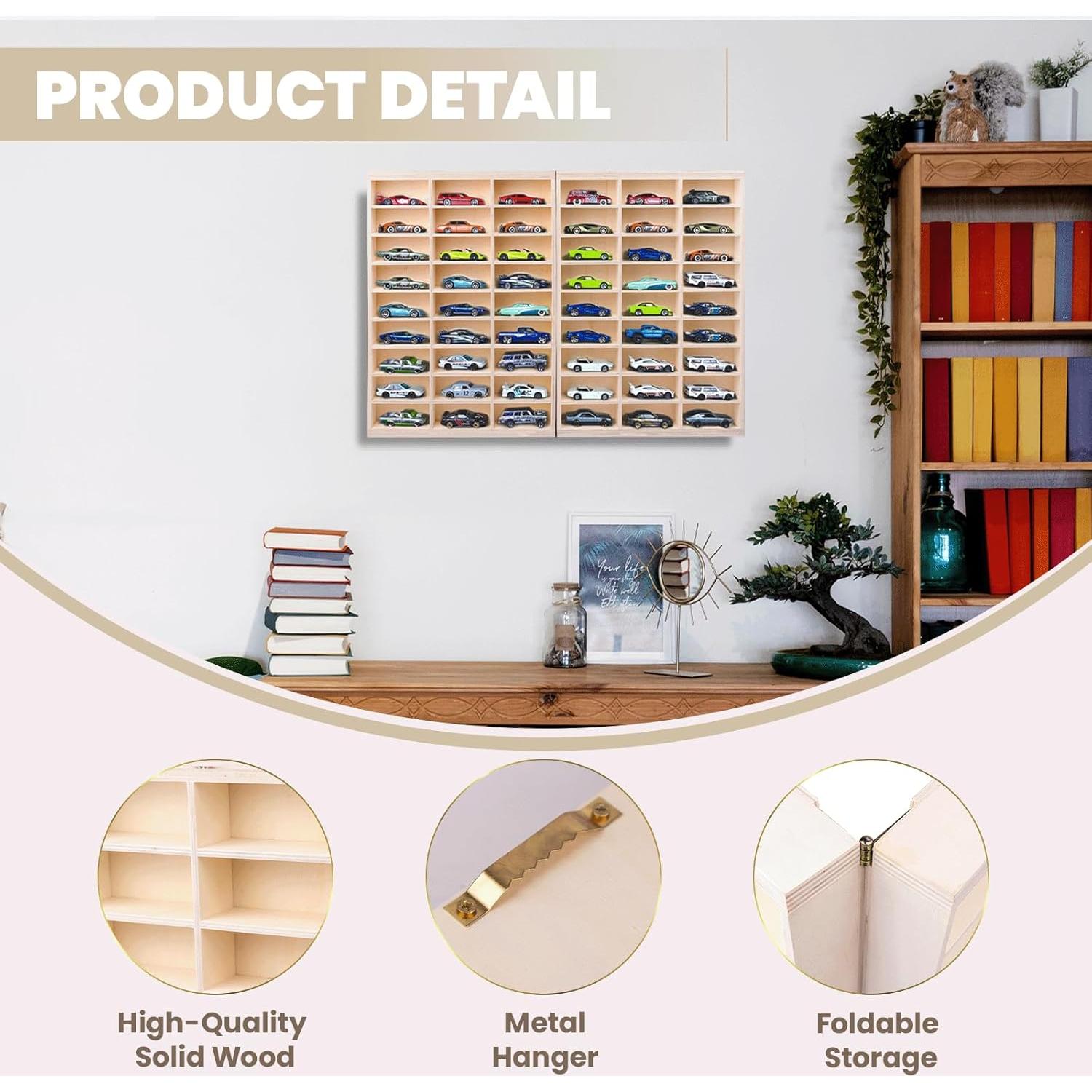 Estuche de Exhibición de Madera WodGod 54 Compartimentos