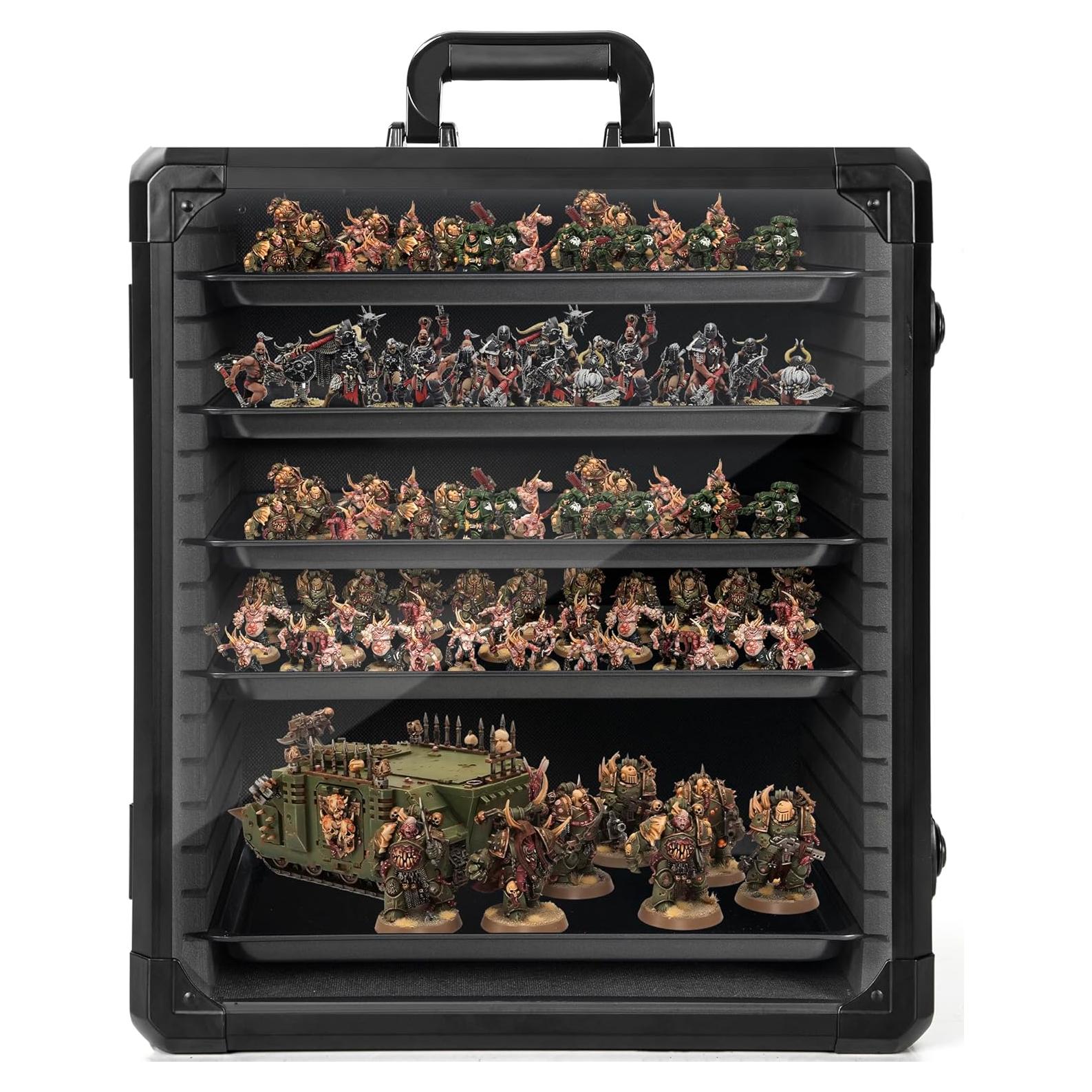 Caja de Almacenamiento de Miniaturas WELIDAY Grande con Cerradura