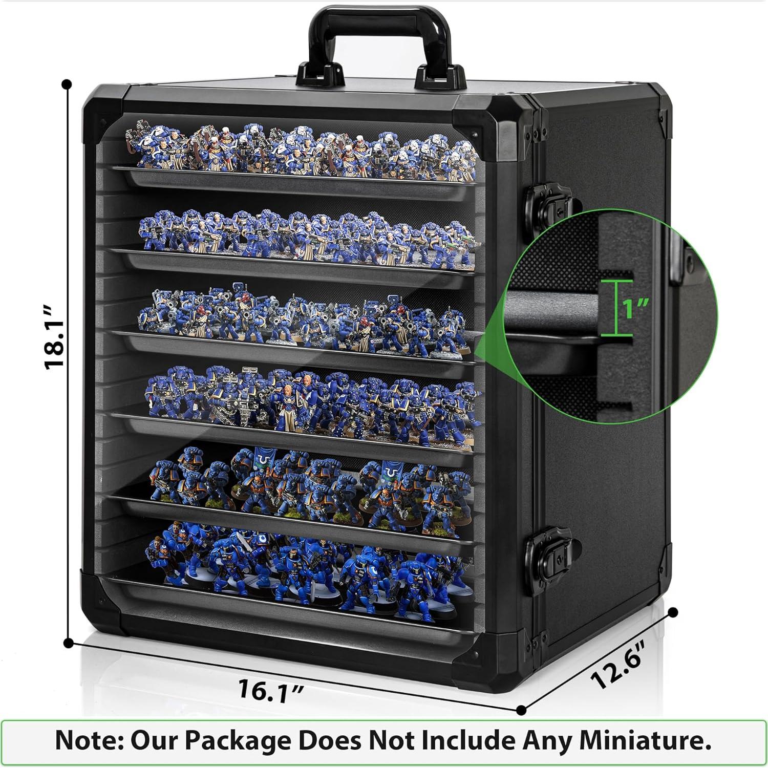 Caja de Almacenamiento de Miniaturas WELIDAY Grande con Cerradura