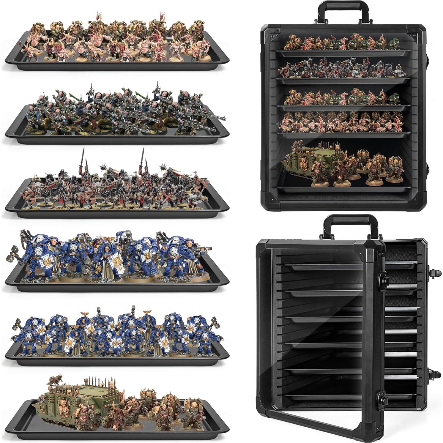 Caja de Almacenamiento de Miniaturas WELIDAY Grande con Cerradura