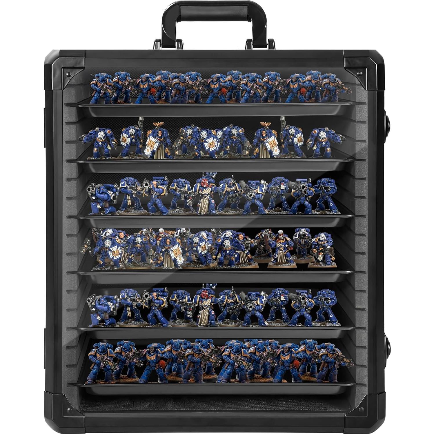 Caja de Almacenamiento de Miniaturas WELIDAY Grande con Cerradura