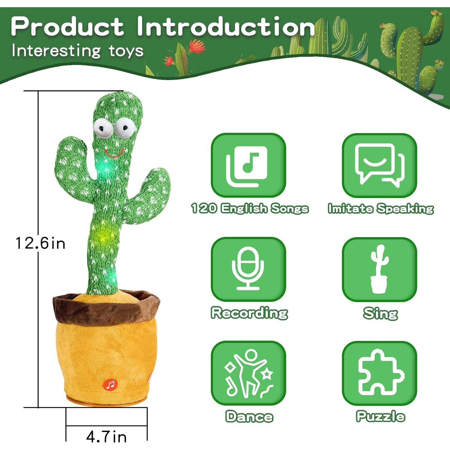 Juguete Cactus Bailarín Hablante JAKCJFII 120 Canciones