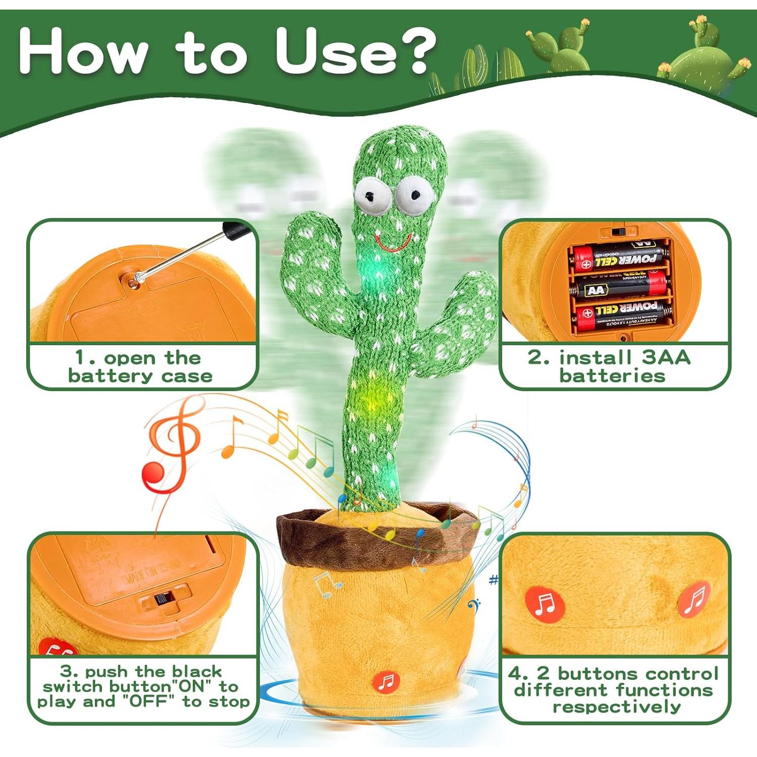 Juguete Cactus Bailarín Hablante JAKCJFII 120 Canciones