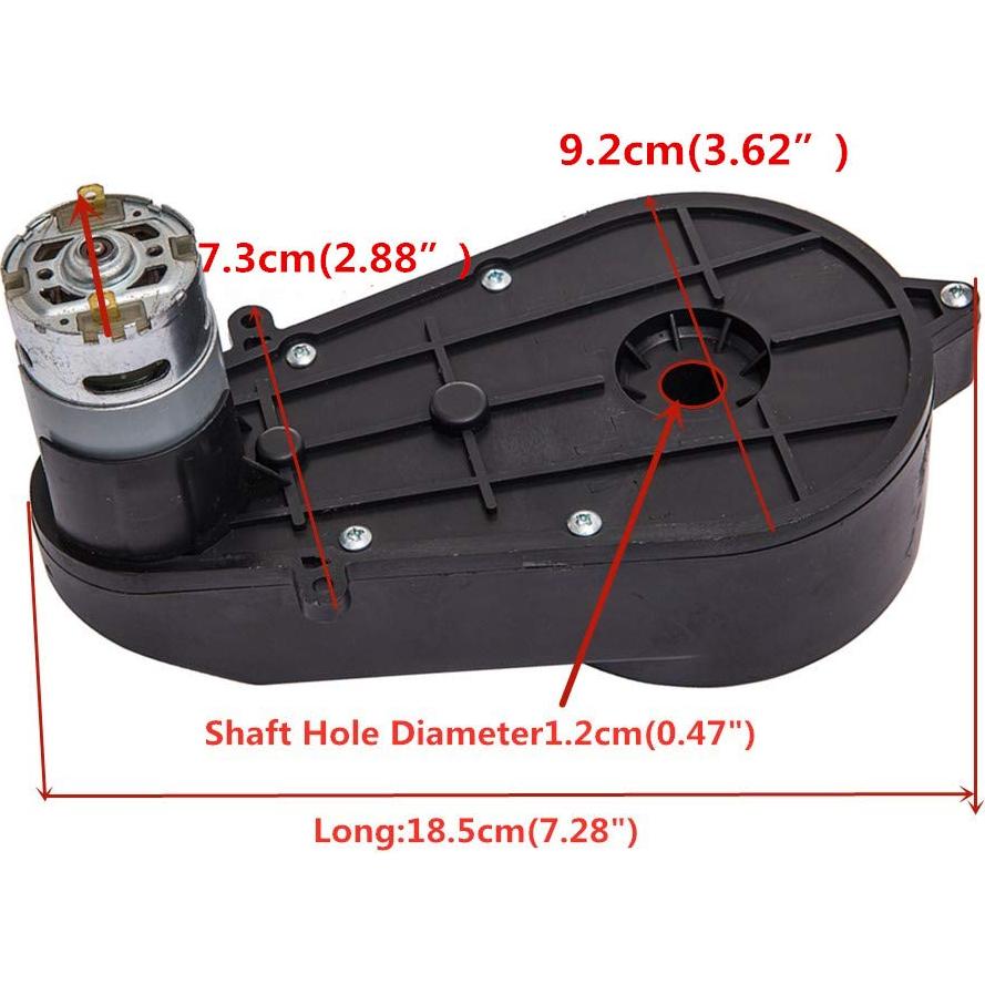 Motor 12V Weelye 550 40000RPM con Caja de Engranajes