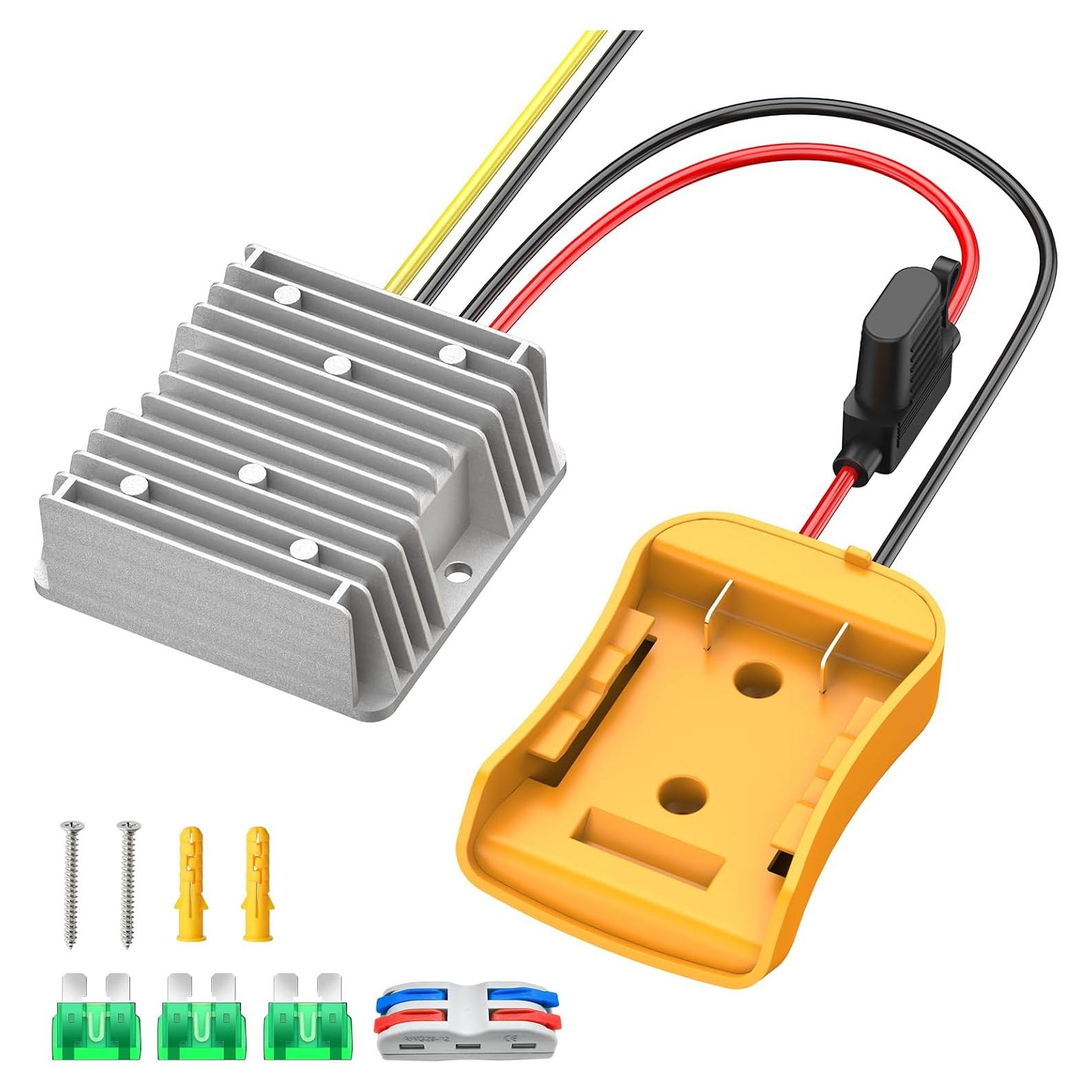 Convertidor de Voltaje Kzreect 20V a 12V 20A para Baterías