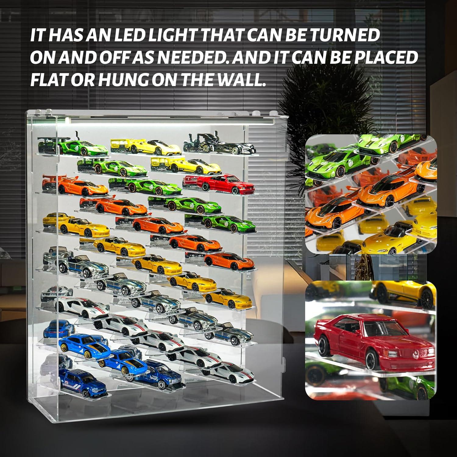 Estuche de exhibición GALUMO para coches 1:64 con LED