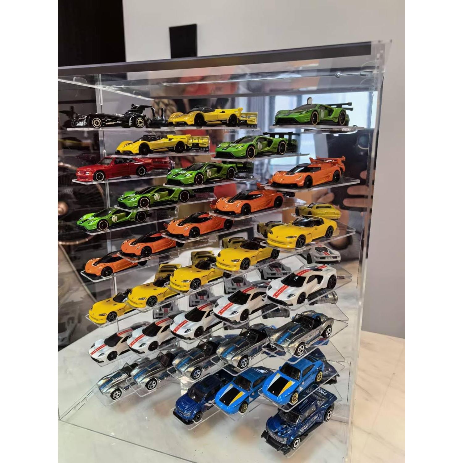 Estuche de exhibición GALUMO para coches 1:64 con LED