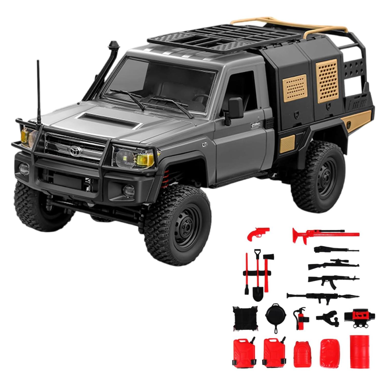 Camioneta RC MN82S 1:12 4WD Escalada 1200mAh Plata