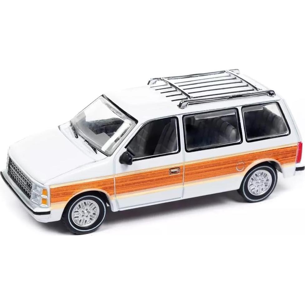 Caravana 1985 Auto World 1/64 Diecast Blanca con Madera