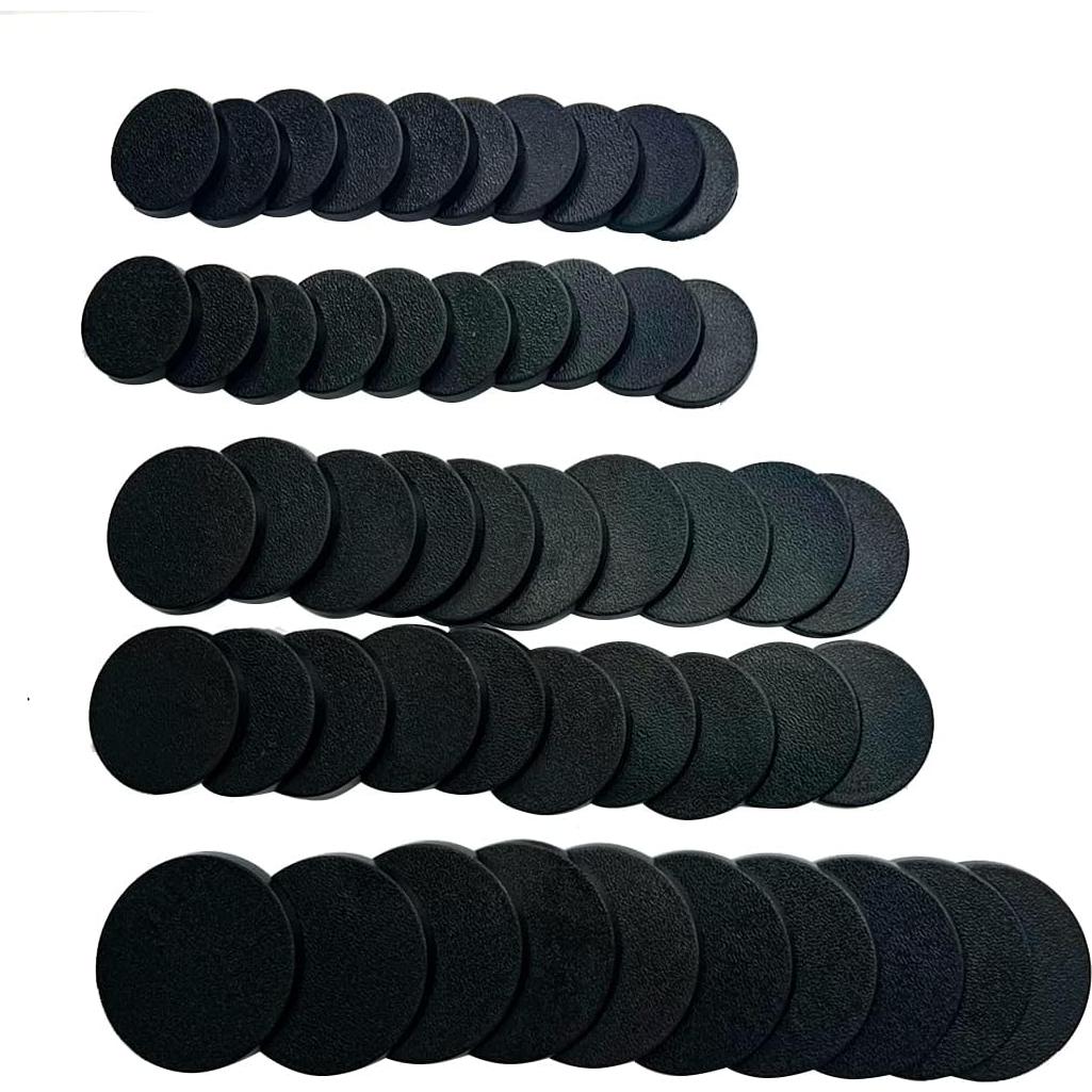 Bases Redondas de Plástico NC EBCO 50 Pcs 25mm 32mm 40mm