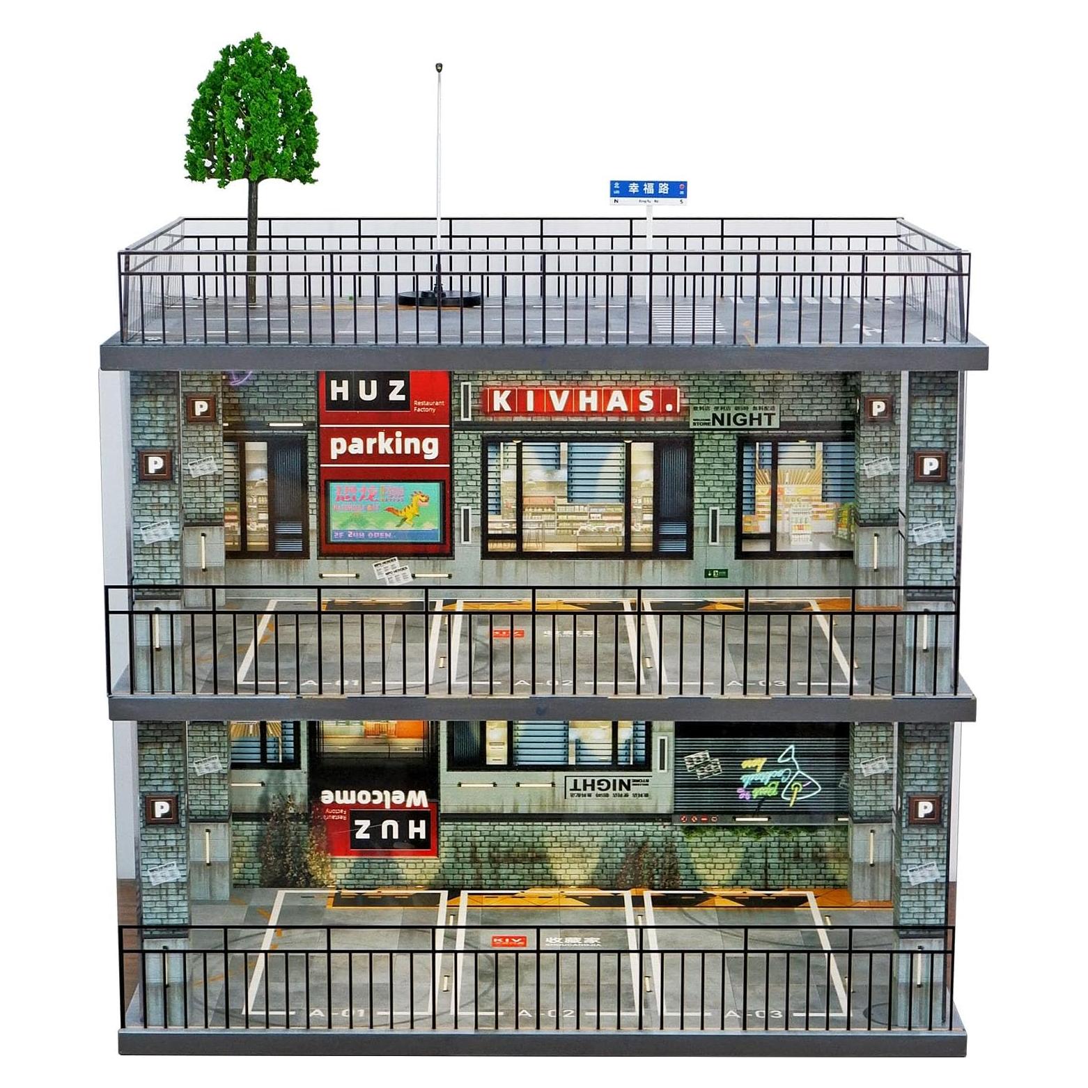 Gabinete de exhibición Kivcmds 1:24 con luces LED y acrílico