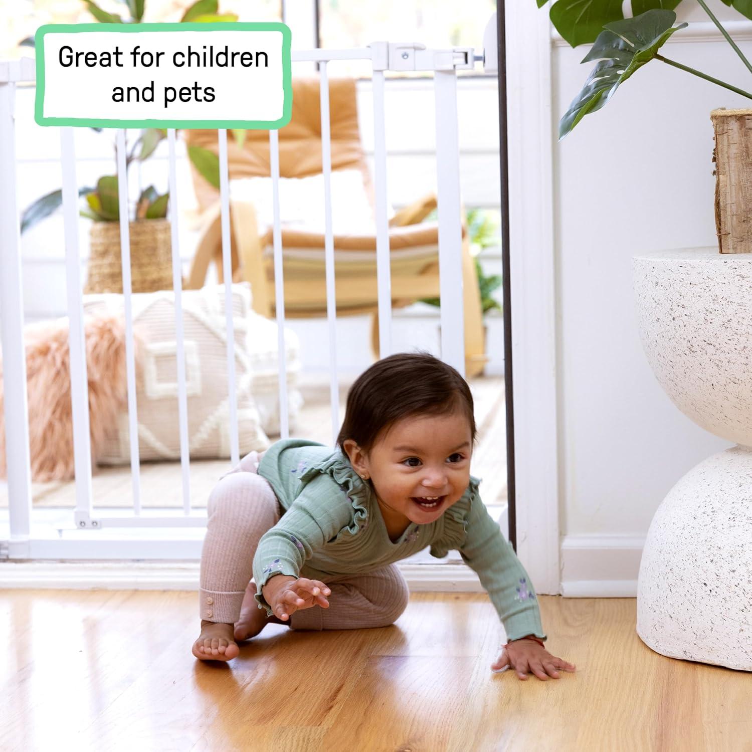 Puerta para Mascotas Ingenuity 30-37 cm Ancha Blanca