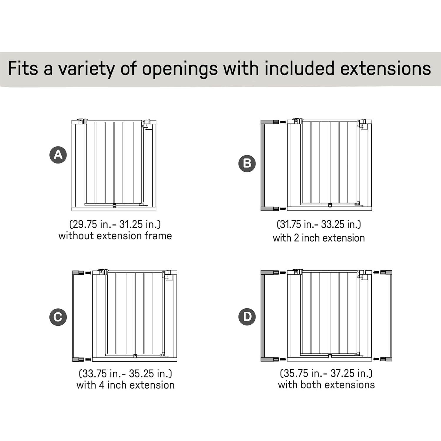 Puerta para Mascotas Ingenuity 30-37 cm Ancha Blanca