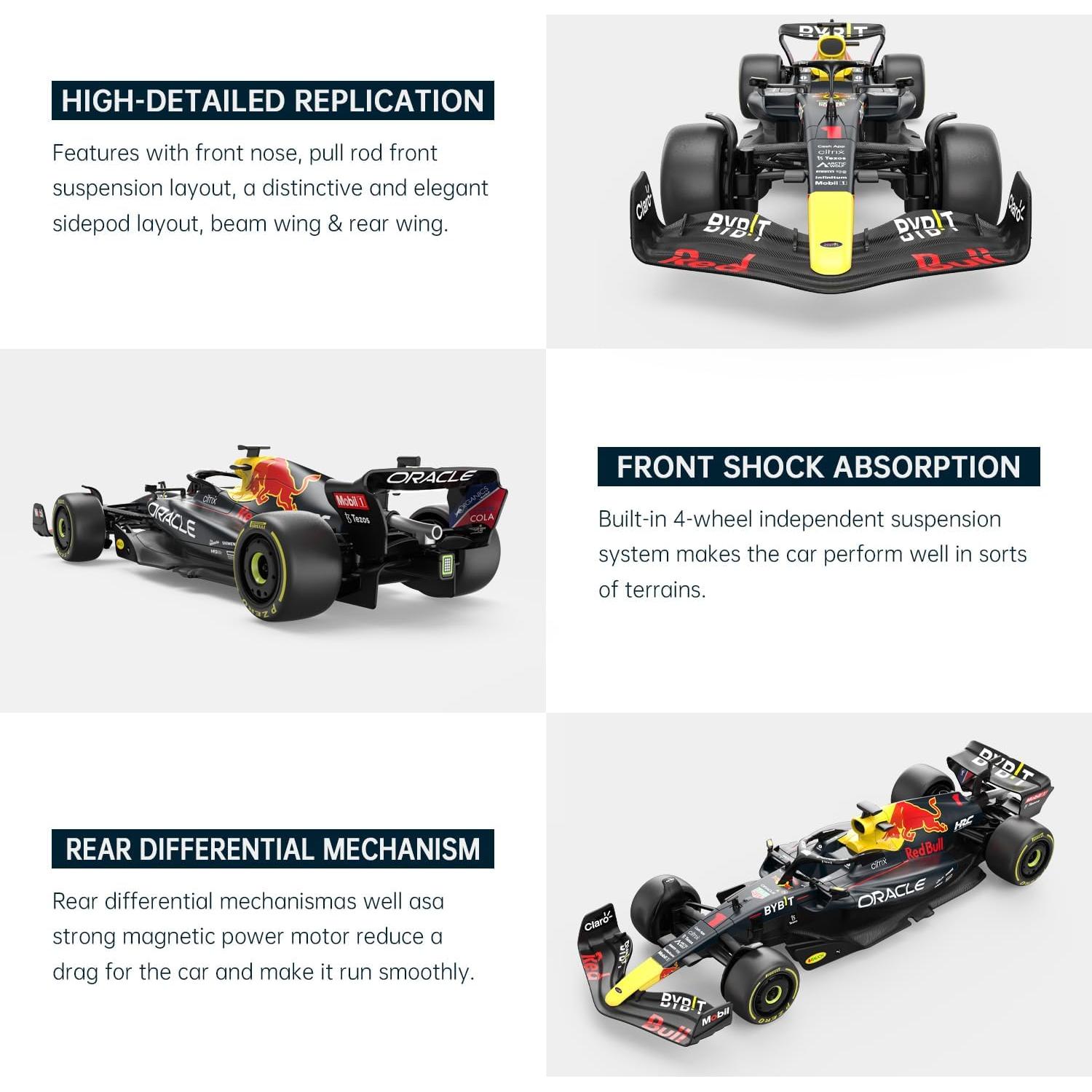 Coche RC Rastar Red Bull F1 1:18 Modelo RB18 Azul