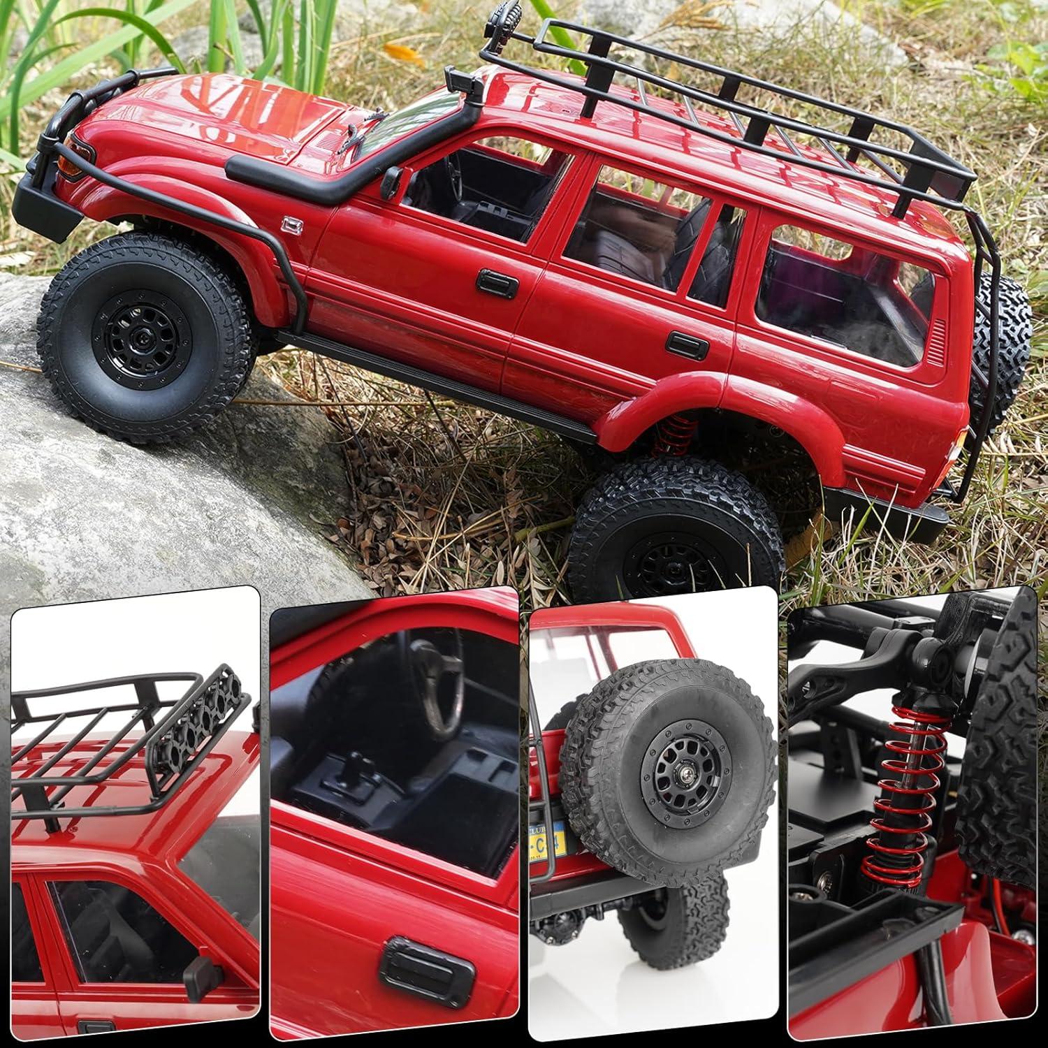 Camión RC Crawler WPL C54-1 4x4 Todo Terreno Rojo