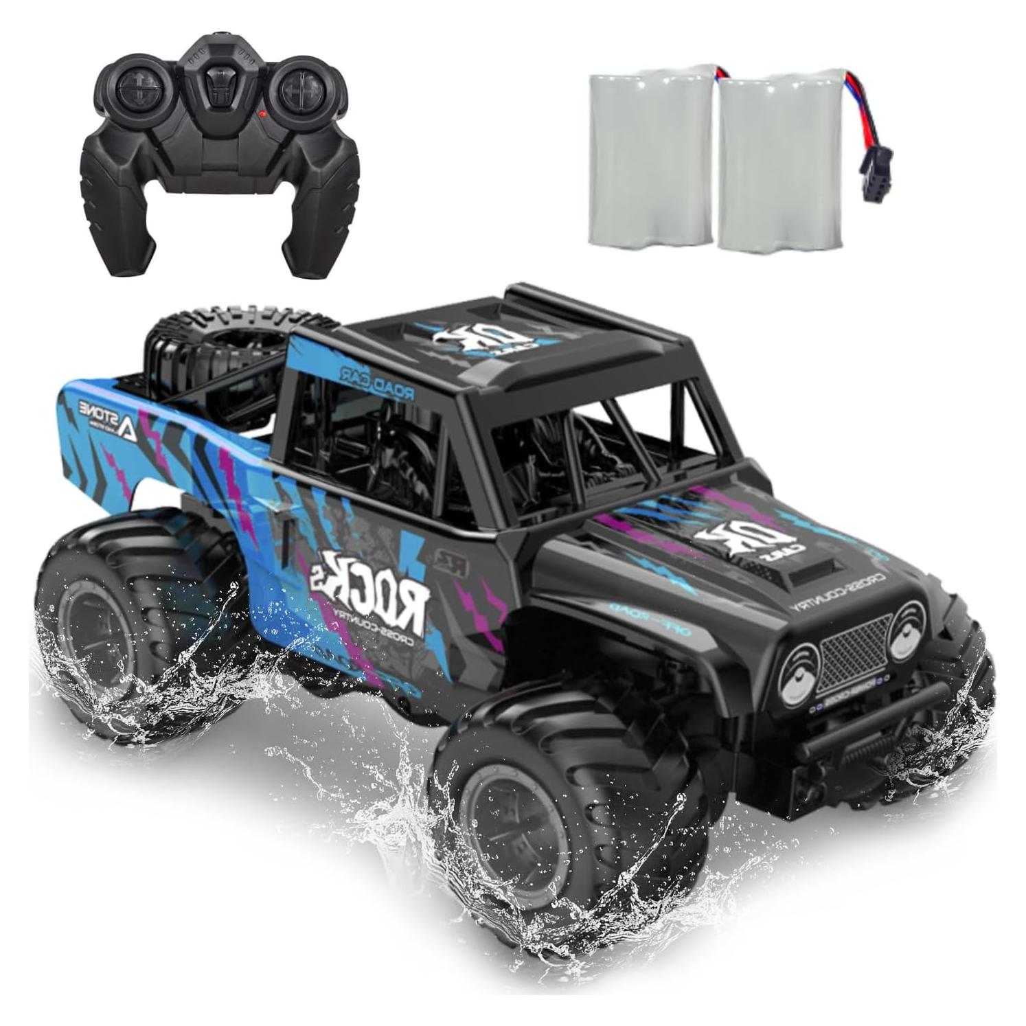 Coche RC Amphibious KB KAIBO Q191 4WD Todo Terreno Azul