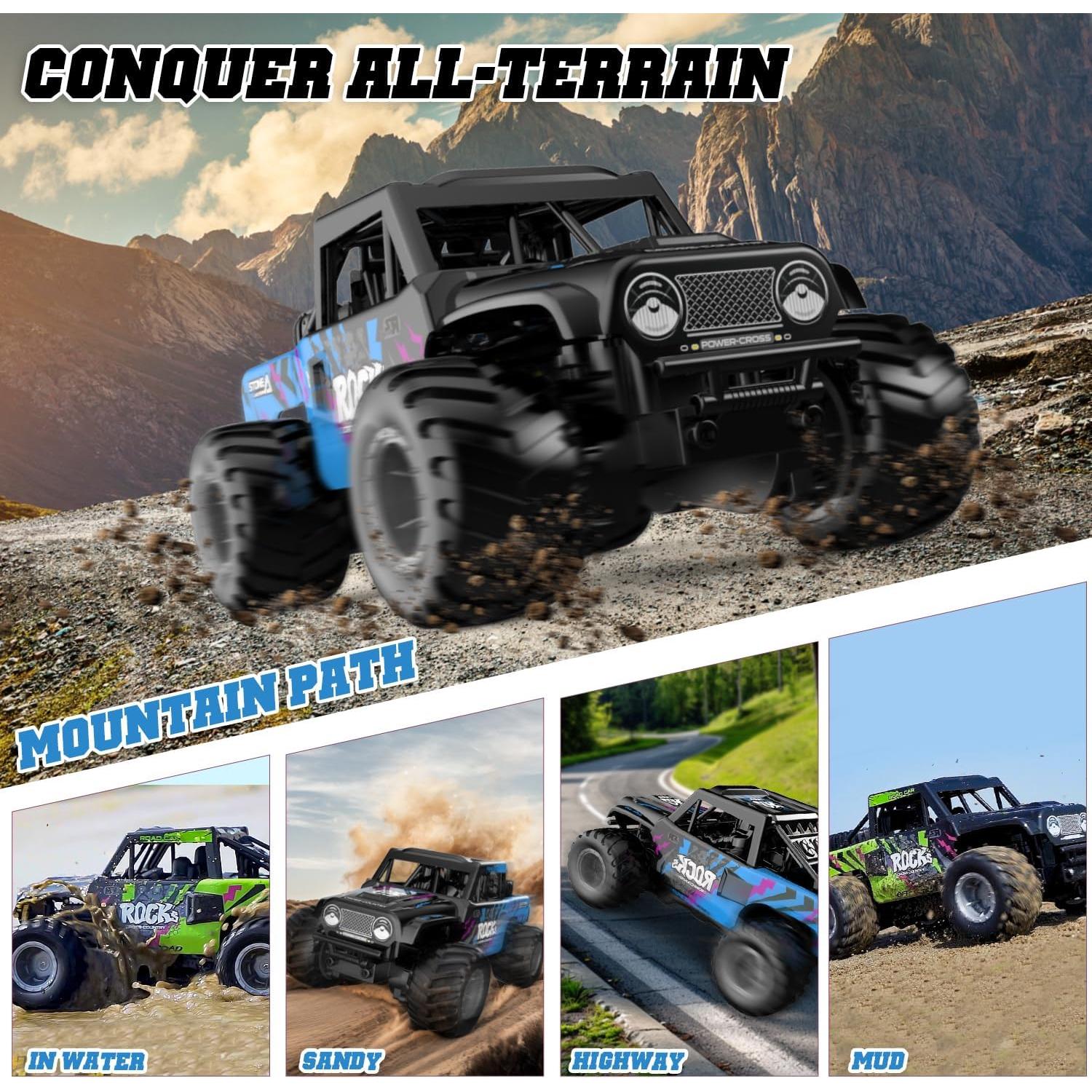 Coche RC Amphibious KB KAIBO Q191 4WD Todo Terreno Azul