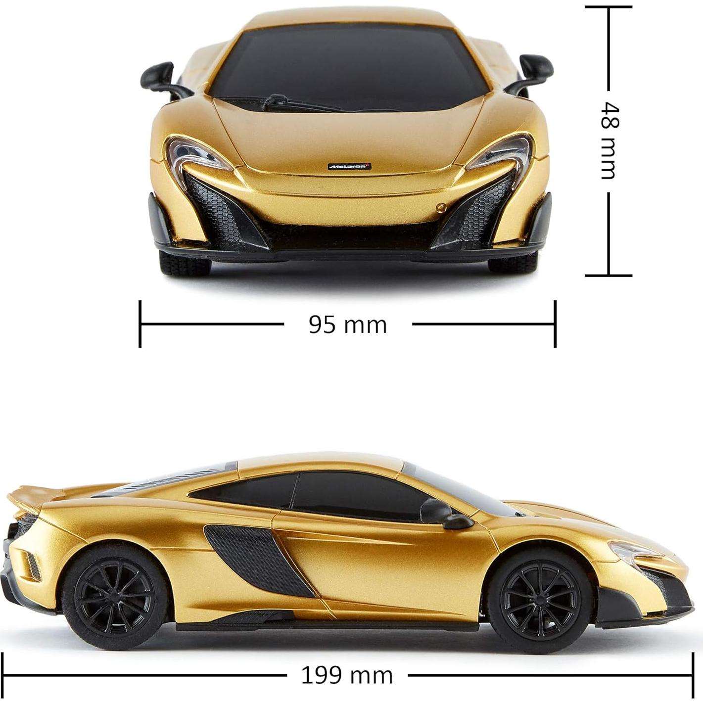 Coche RC CMJ McLaren 675LT 1:24 Dorado con Luces
