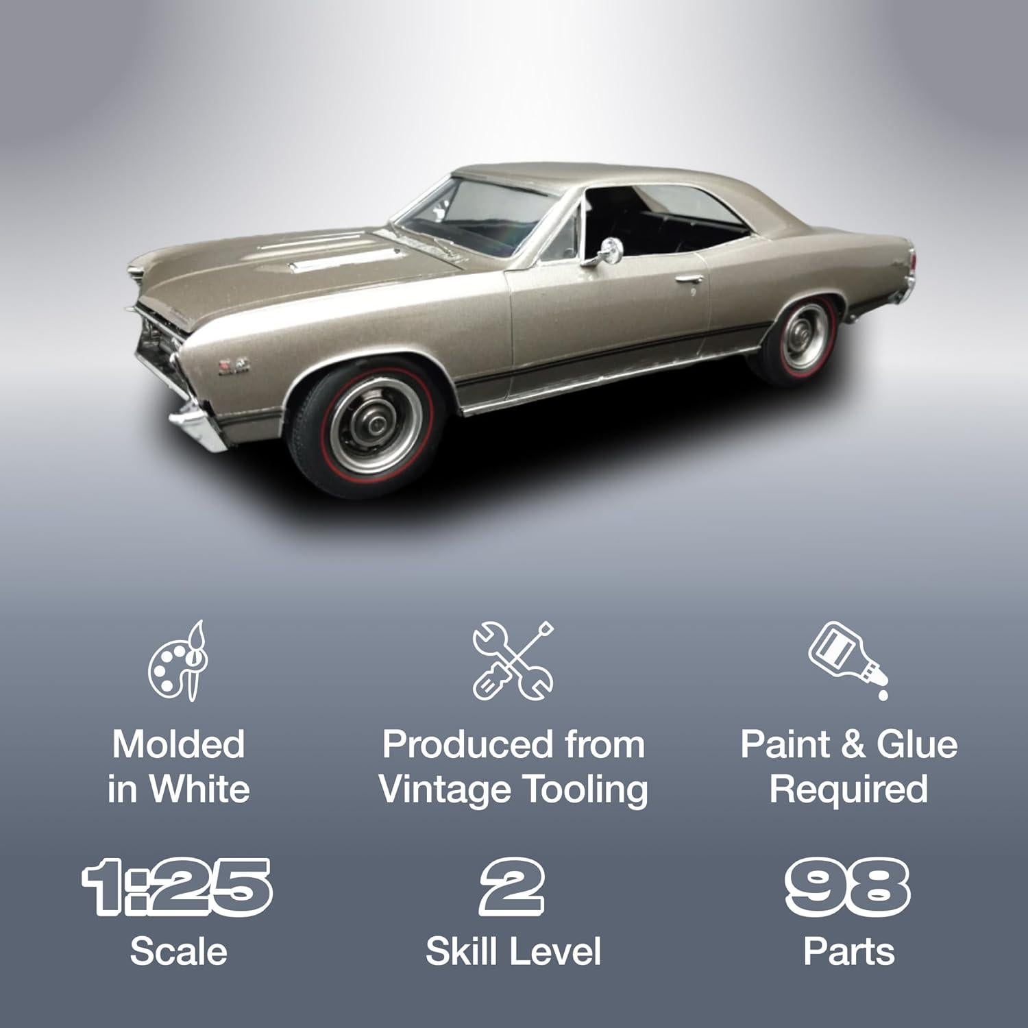 Kit de Modelo AMT Chevrolet Chevelle SS396 Escala 1:25