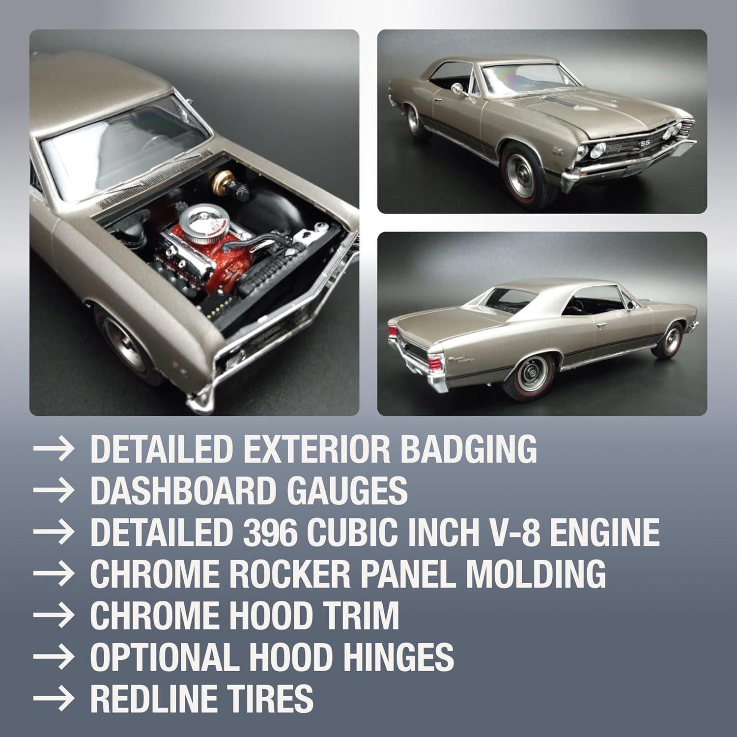 Kit de Modelo AMT Chevrolet Chevelle SS396 Escala 1:25