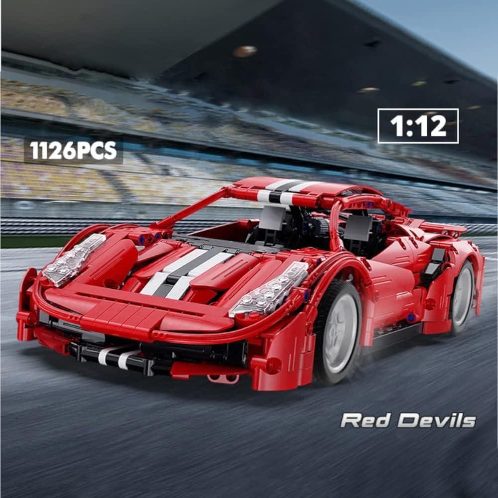 WISEPLAY Kit de Construcción de Coches 1126 Piezas Rojo