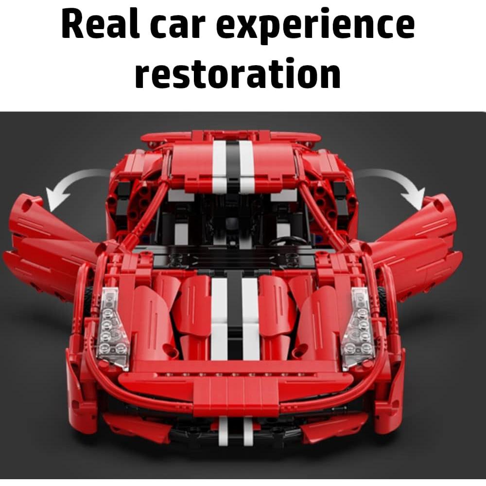 WISEPLAY Kit de Construcción de Coches 1126 Piezas Rojo